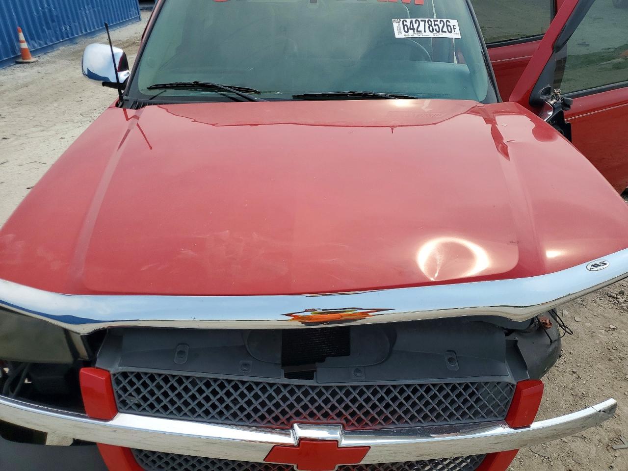 2005 Chevrolet Avalanche K1500 Red vin: 3GNEK12Z15G130445