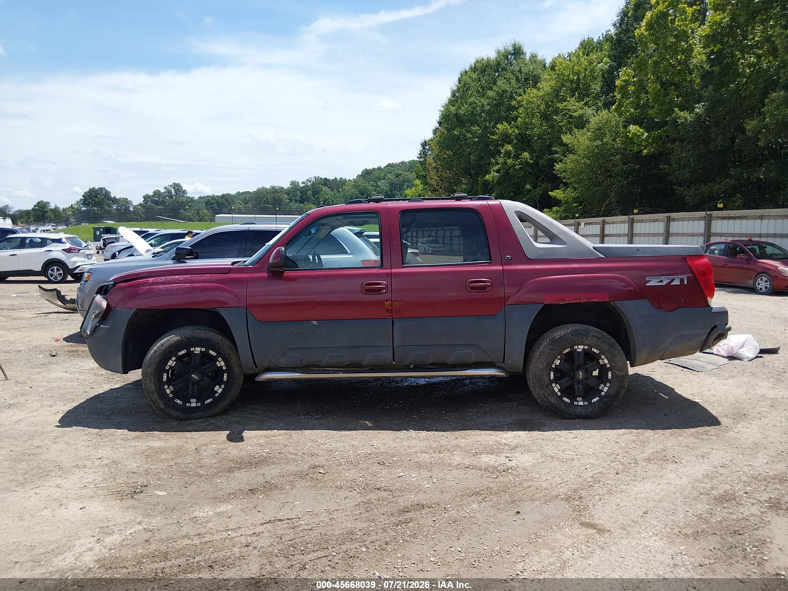 2005 Chevrolet Avalanche 1500 Z71 Темно-бордовый vin: 3GNEK12Z15G292530