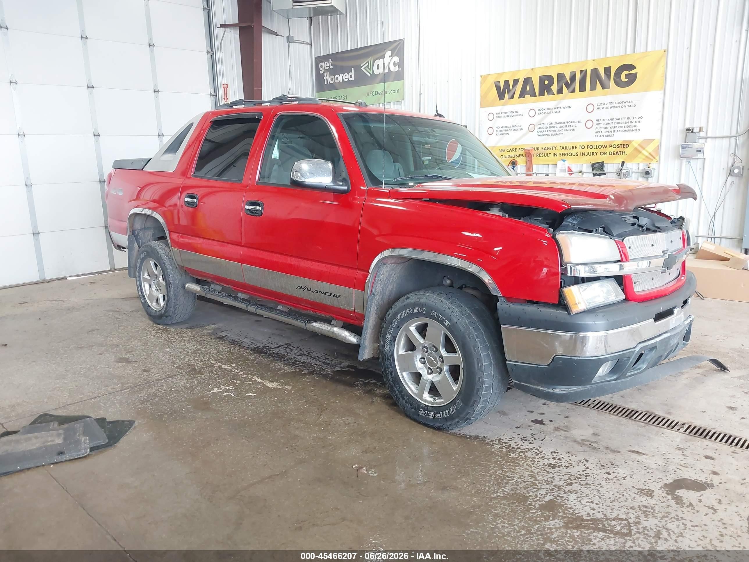 2005 Chevrolet Avalanche 1500 Ls Красный vin: 3GNEK12Z35G195345