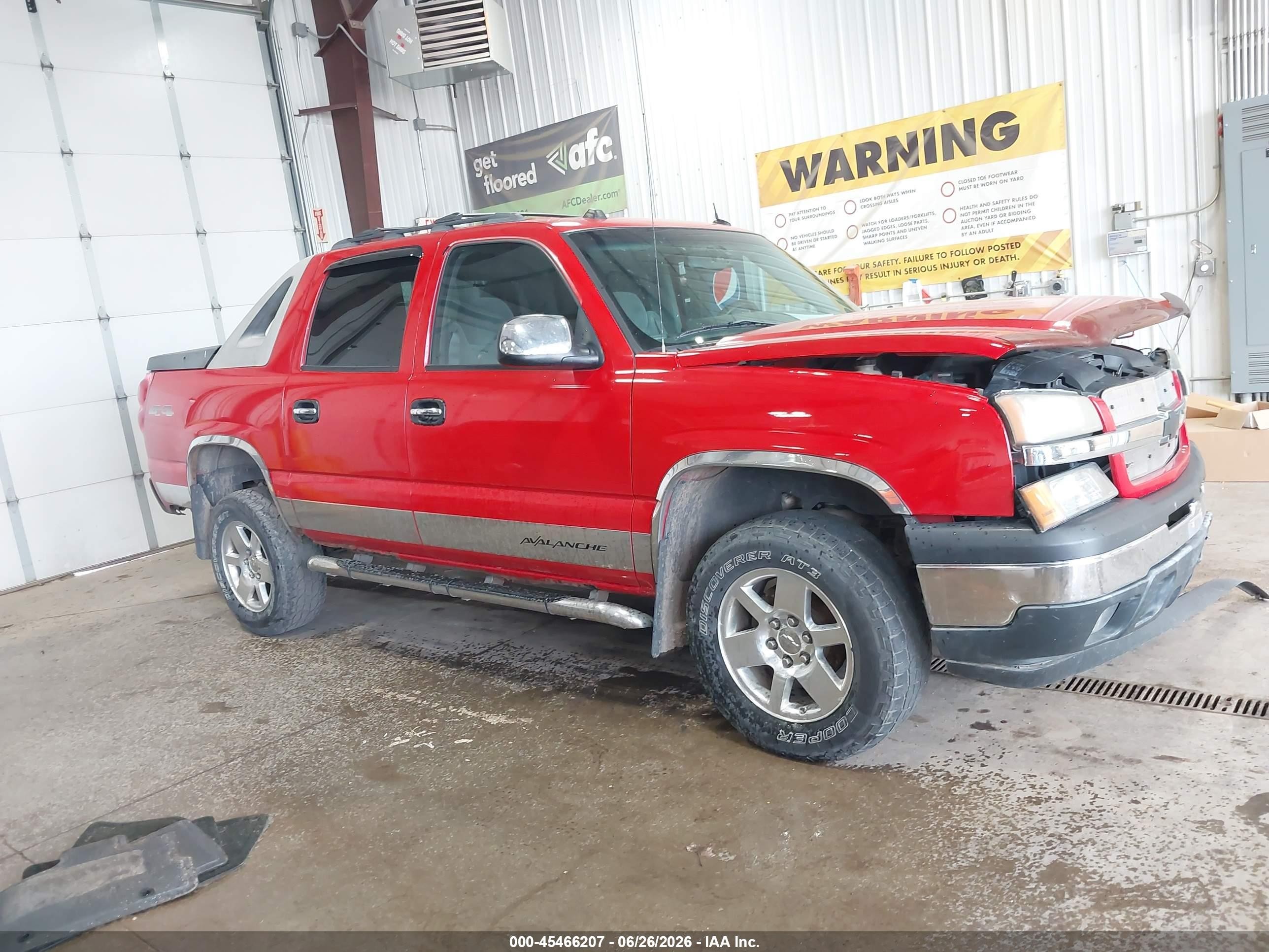 2005 Chevrolet Avalanche 1500 Ls Красный vin: 3GNEK12Z35G195345