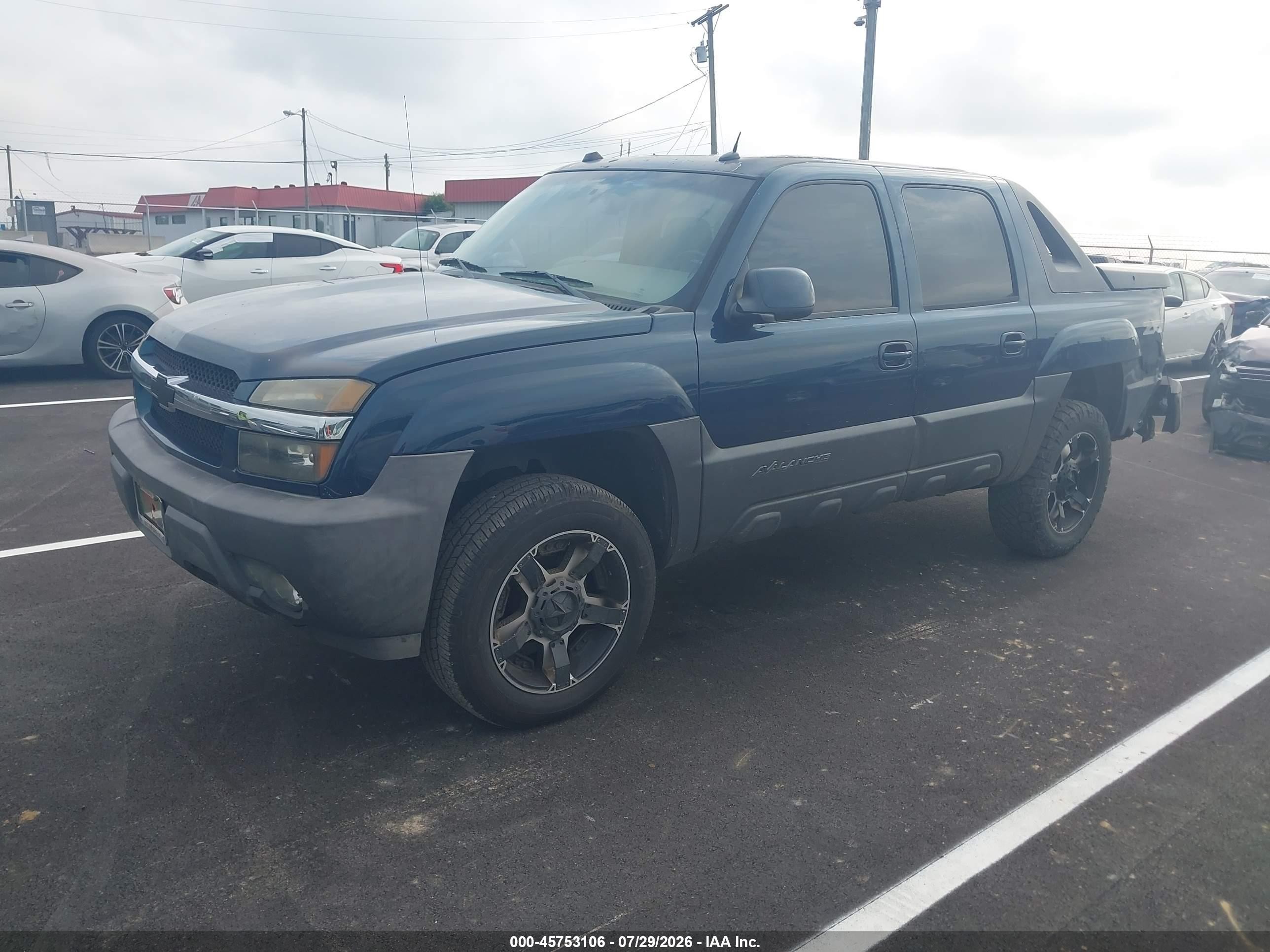 2005 Chevrolet Avalanche 1500 Z71 Blue vin: 3GNEK12Z55G199333
