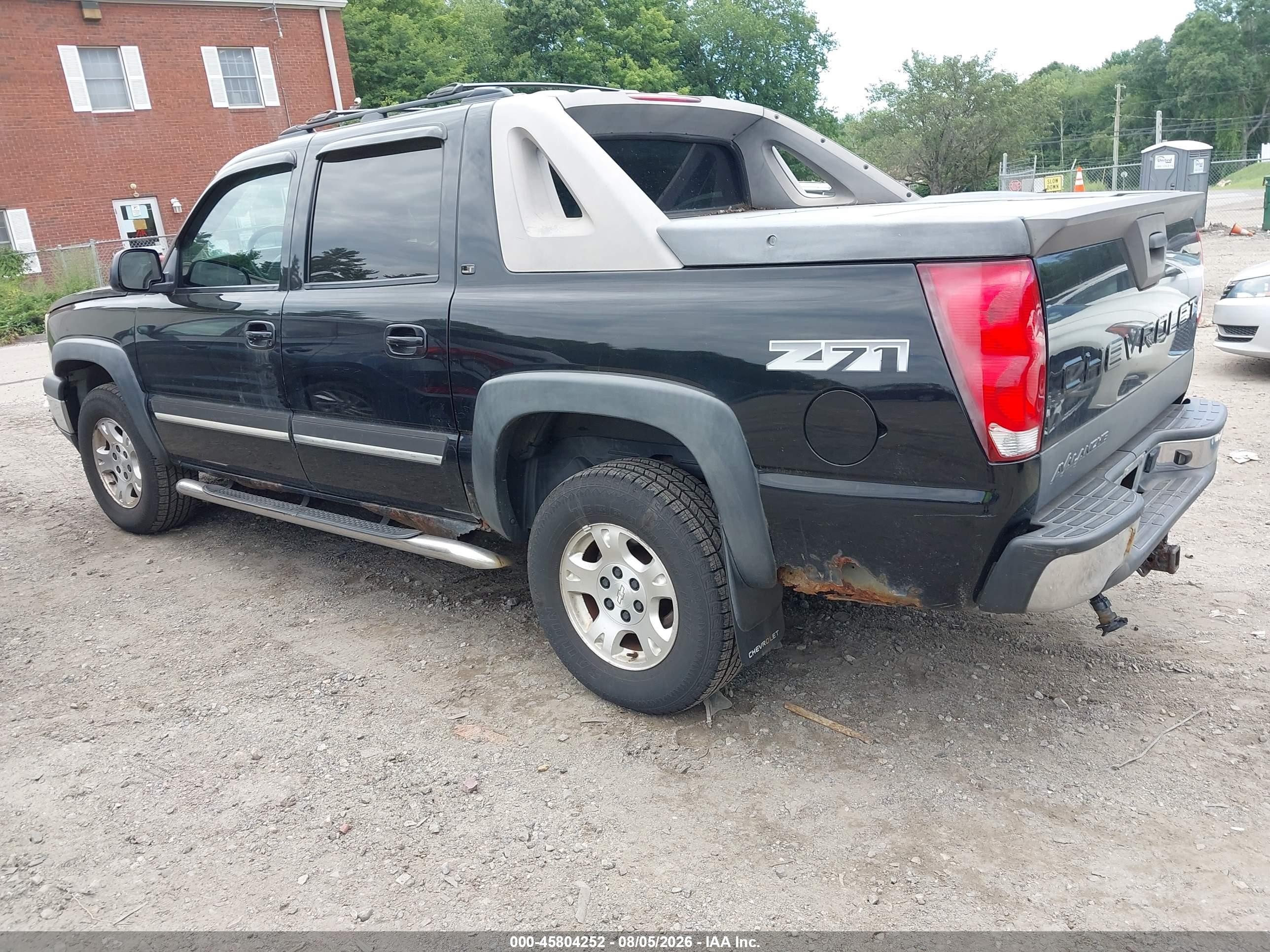 2006 Chevrolet Avalanche 1500 Z71 Black vin: 3GNEK12Z66G221728