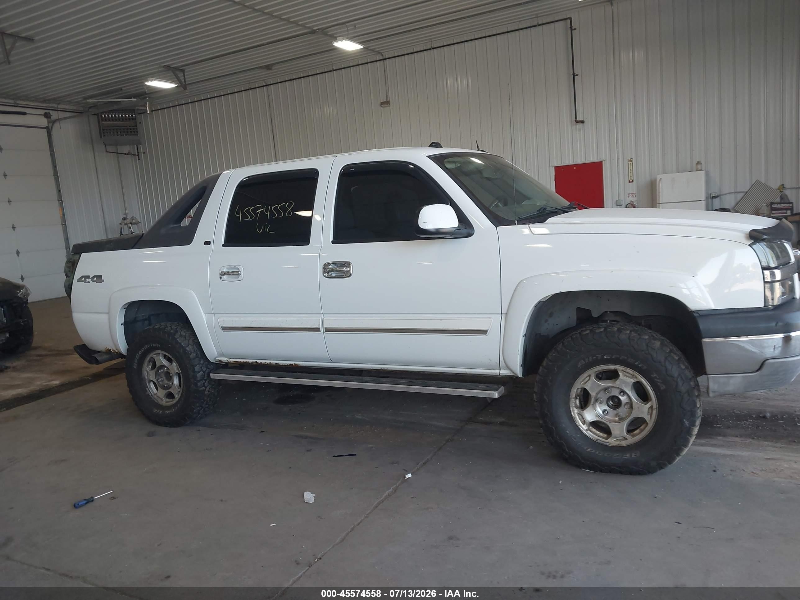 2005 Chevrolet Avalanche 1500 Lt White vin: 3GNEK12Z75G112953