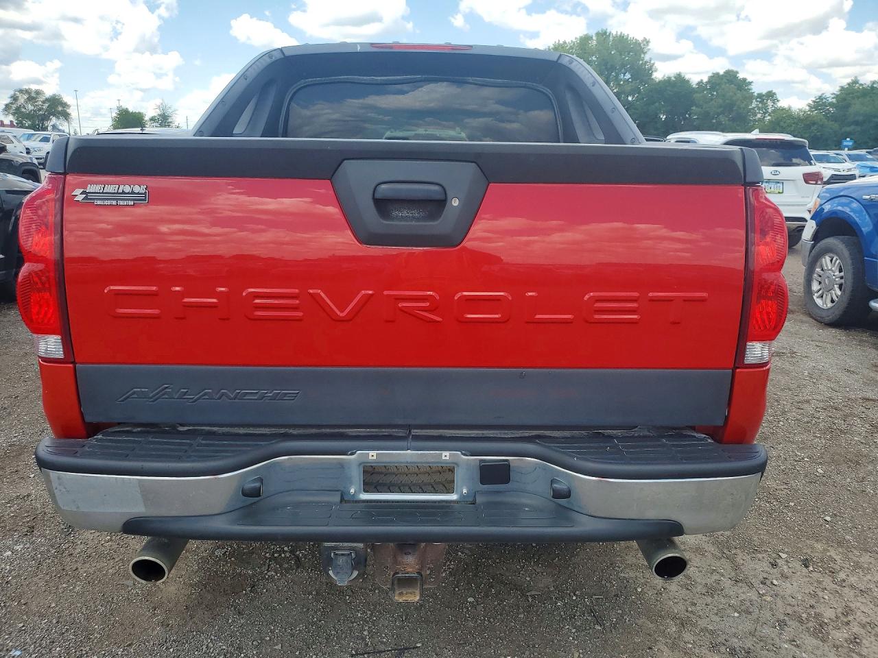 2006 Chevrolet Avalanche K1500 Red vin: 3GNEK12Z76G109455