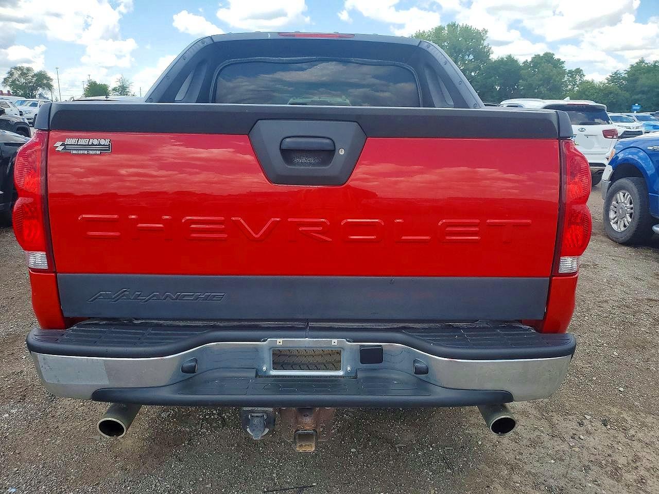 2006 Chevrolet Avalanche K1500 Red vin: 3GNEK12Z76G109455