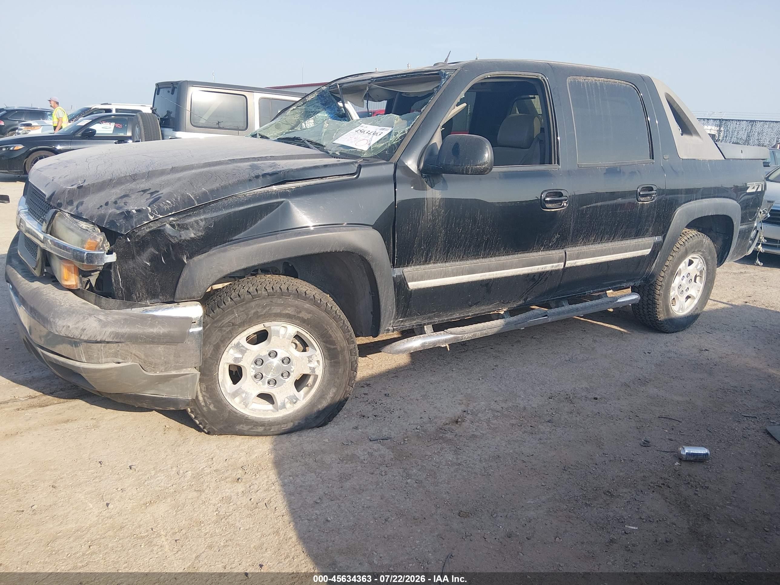 2005 Chevrolet Avalanche 1500 Z71 Black vin: 3GNEK12Z85G175625