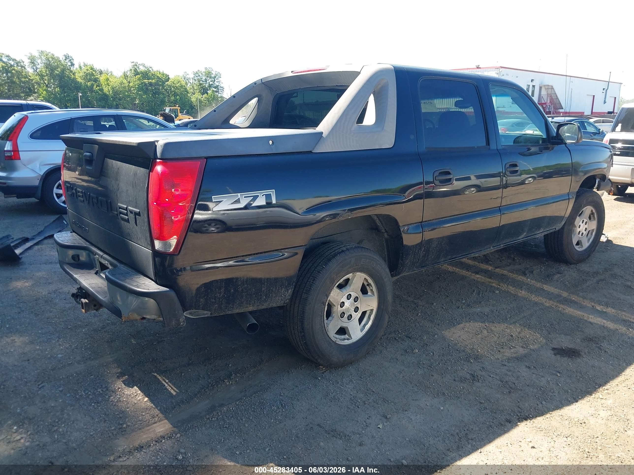 2005 Chevrolet Avalanche 1500 Z71 Black vin: 3GNEK12ZX5G116740