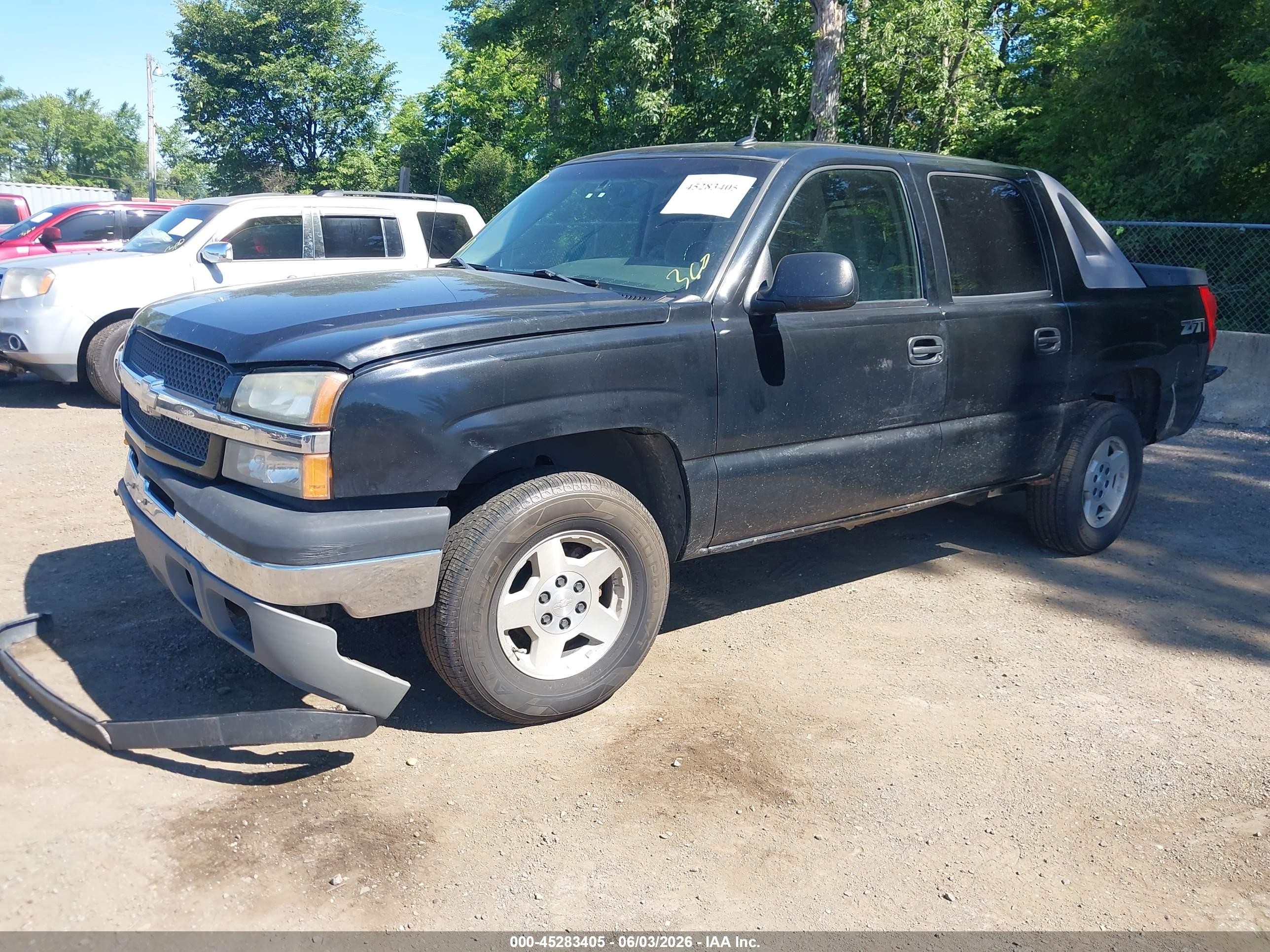 2005 Chevrolet Avalanche 1500 Z71 Black vin: 3GNEK12ZX5G116740