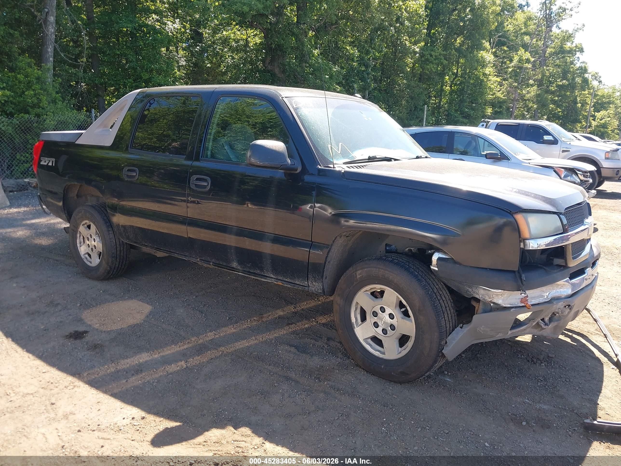 2005 Chevrolet Avalanche 1500 Z71 Black vin: 3GNEK12ZX5G116740