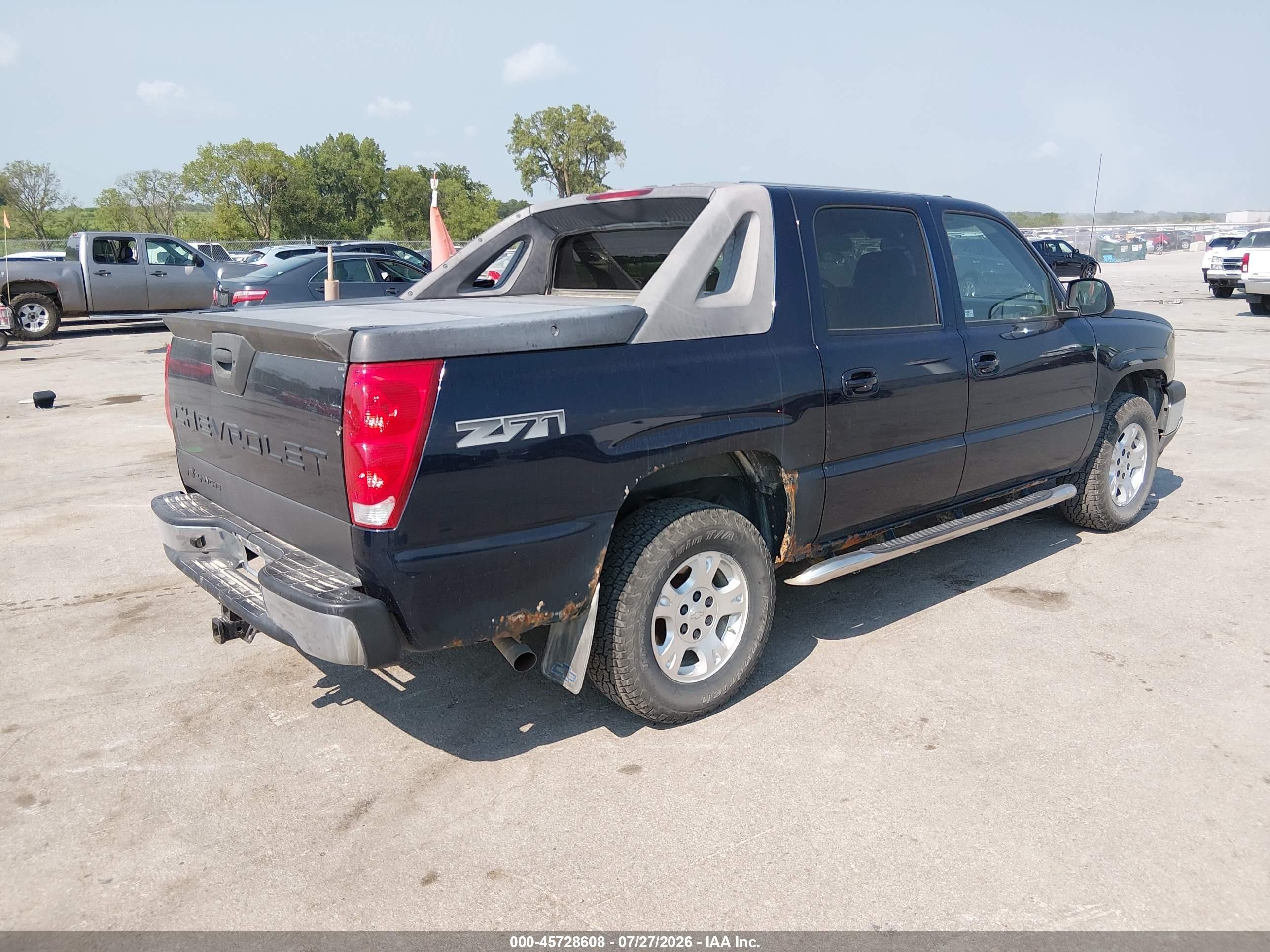 2005 Chevrolet Avalanche 1500 Z71 Blue vin: 3GNEK12ZX5G159295