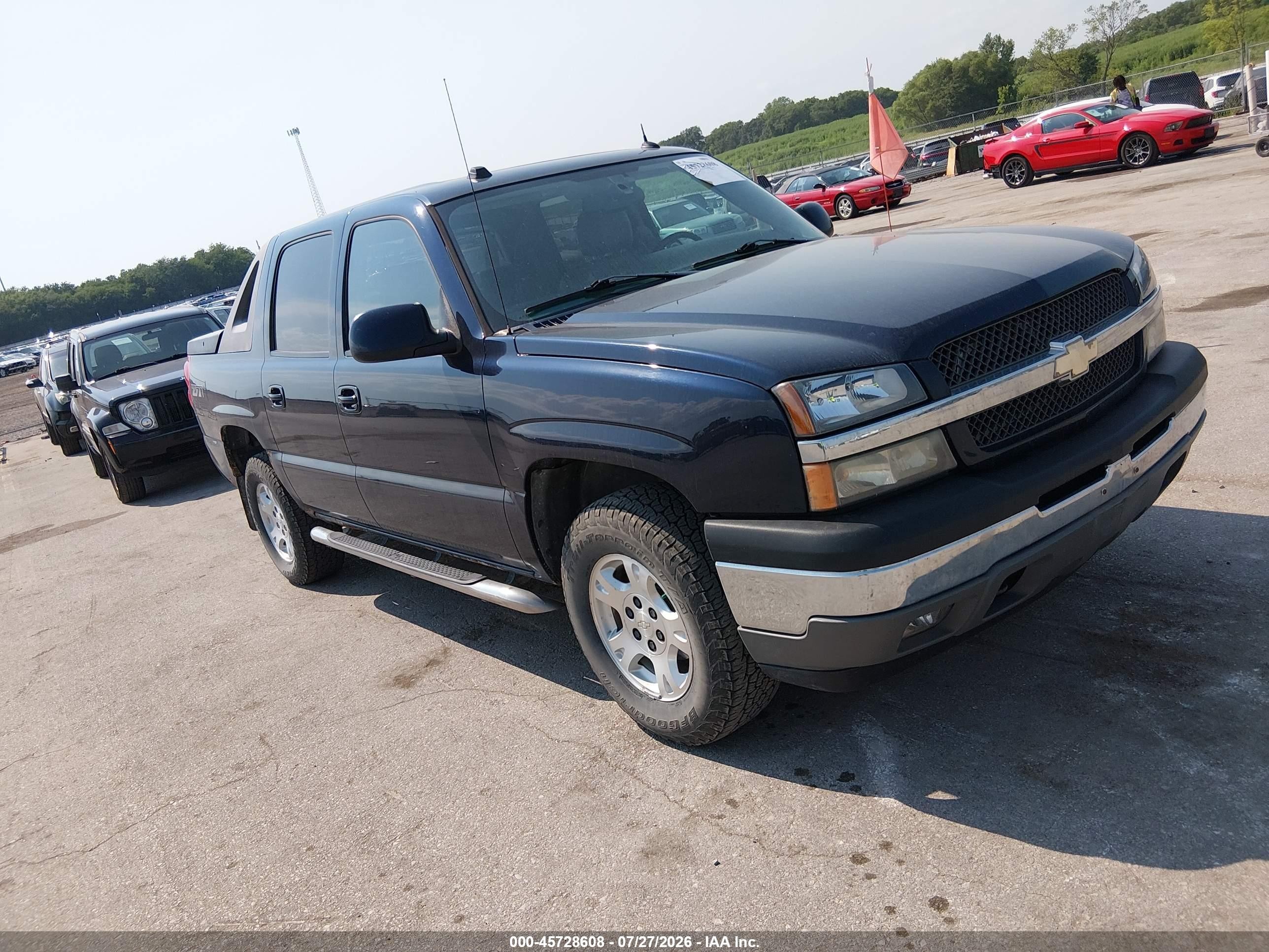 2005 Chevrolet Avalanche 1500 Z71 Blue vin: 3GNEK12ZX5G159295