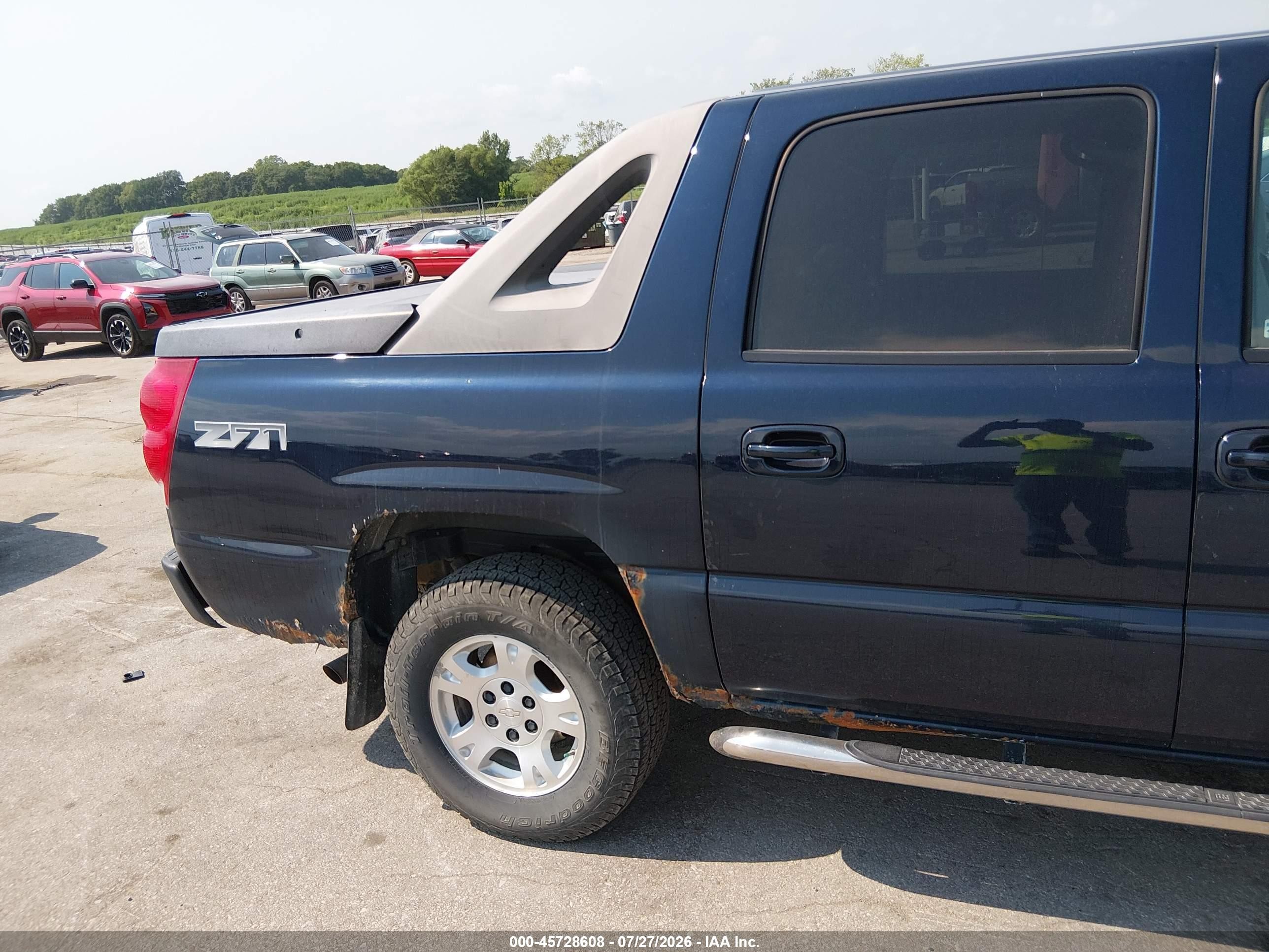 2005 Chevrolet Avalanche 1500 Z71 Blue vin: 3GNEK12ZX5G159295