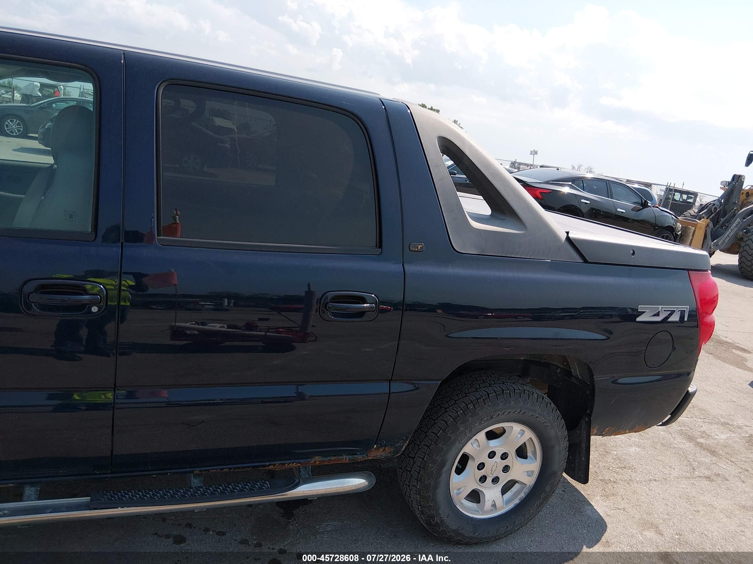 2005 Chevrolet Avalanche 1500 Z71 Blue vin: 3GNEK12ZX5G159295