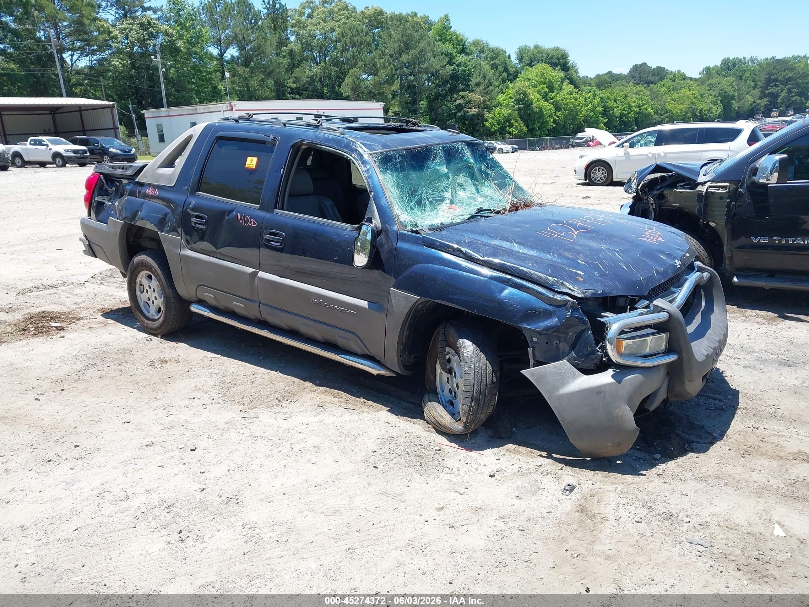 2006 Chevrolet Avalanche 1500 Lt Blue vin: 3GNEK12ZX6G115928