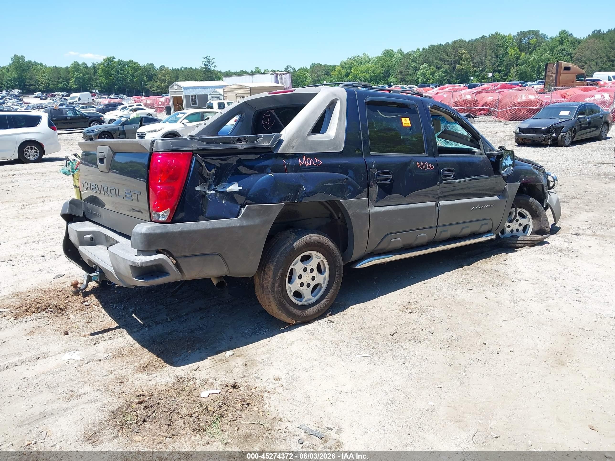 2006 Chevrolet Avalanche 1500 Lt Blue vin: 3GNEK12ZX6G115928