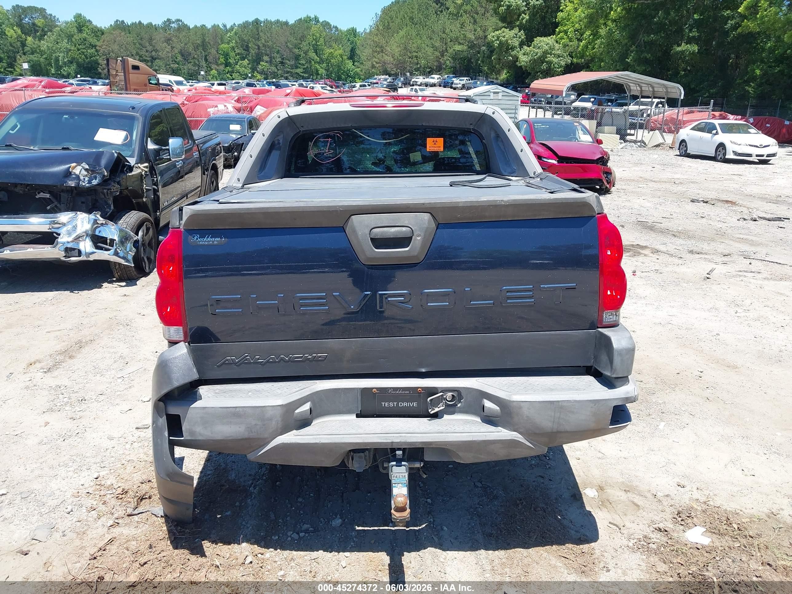 2006 Chevrolet Avalanche 1500 Lt Blue vin: 3GNEK12ZX6G115928