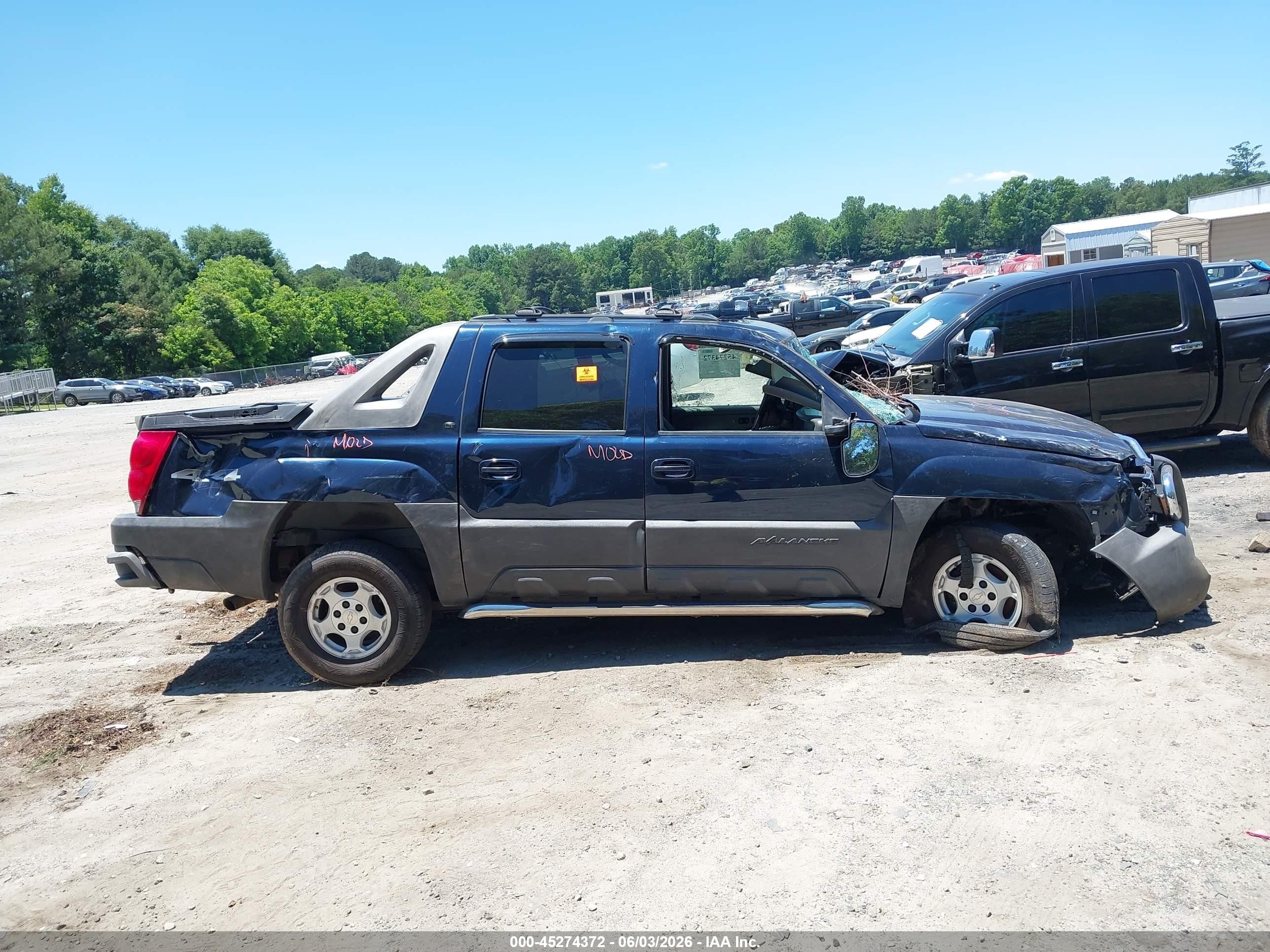 2006 Chevrolet Avalanche 1500 Lt Blue vin: 3GNEK12ZX6G115928