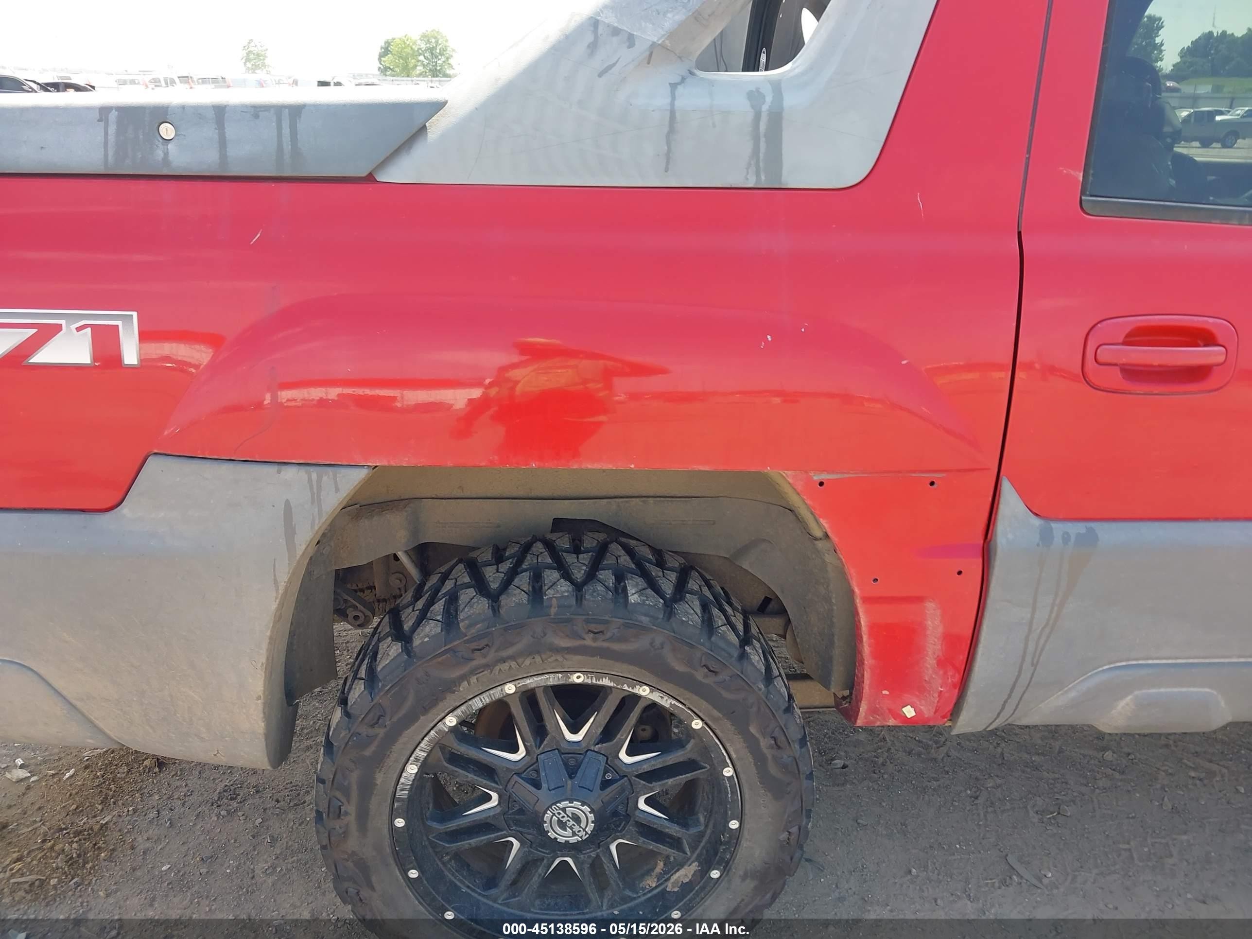 2002 Chevrolet Avalanche 1500   Red vin: 3GNEK13T02G354215