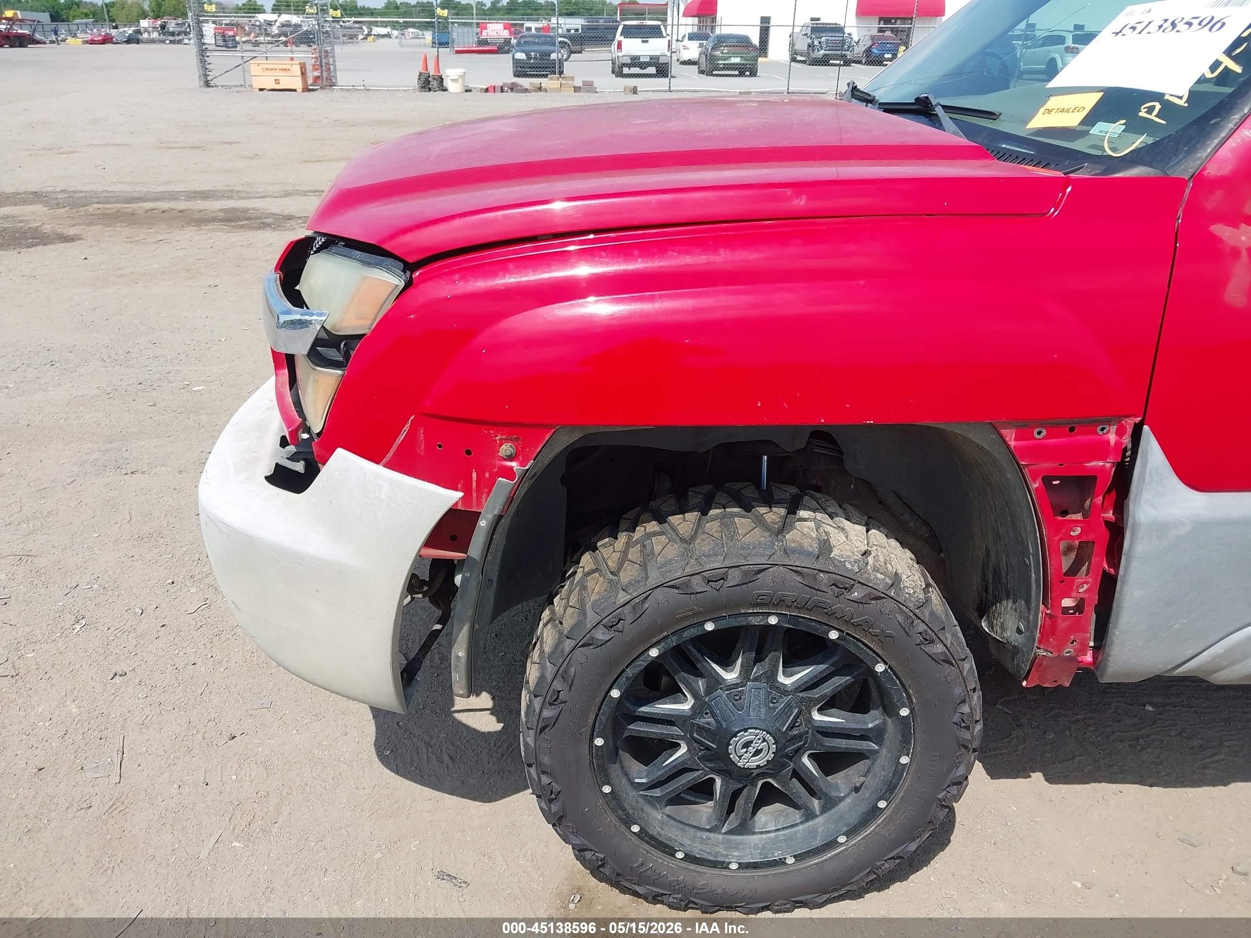 2002 Chevrolet Avalanche 1500   Red vin: 3GNEK13T02G354215