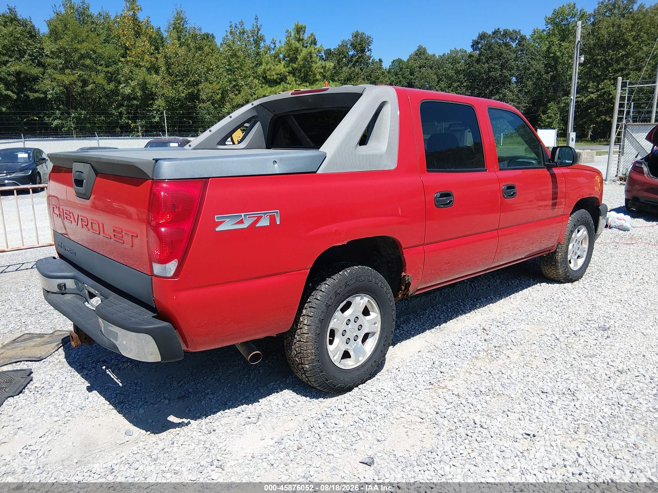 2003 Chevrolet Avalanche 1500   Red vin: 3GNEK13T03G306943