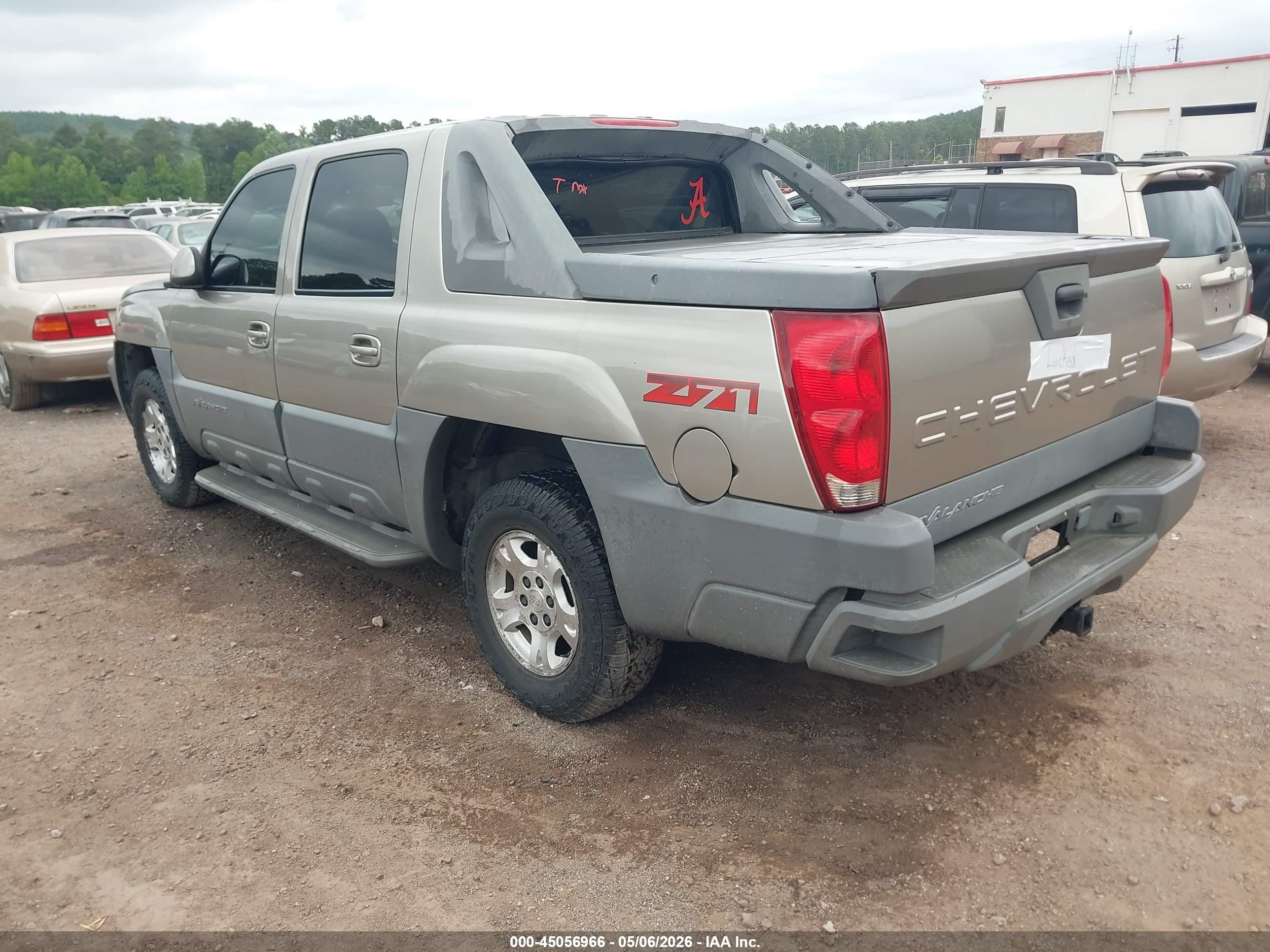 2002 Chevrolet Avalanche 1500   Tan vin: 3GNEK13T22G353518