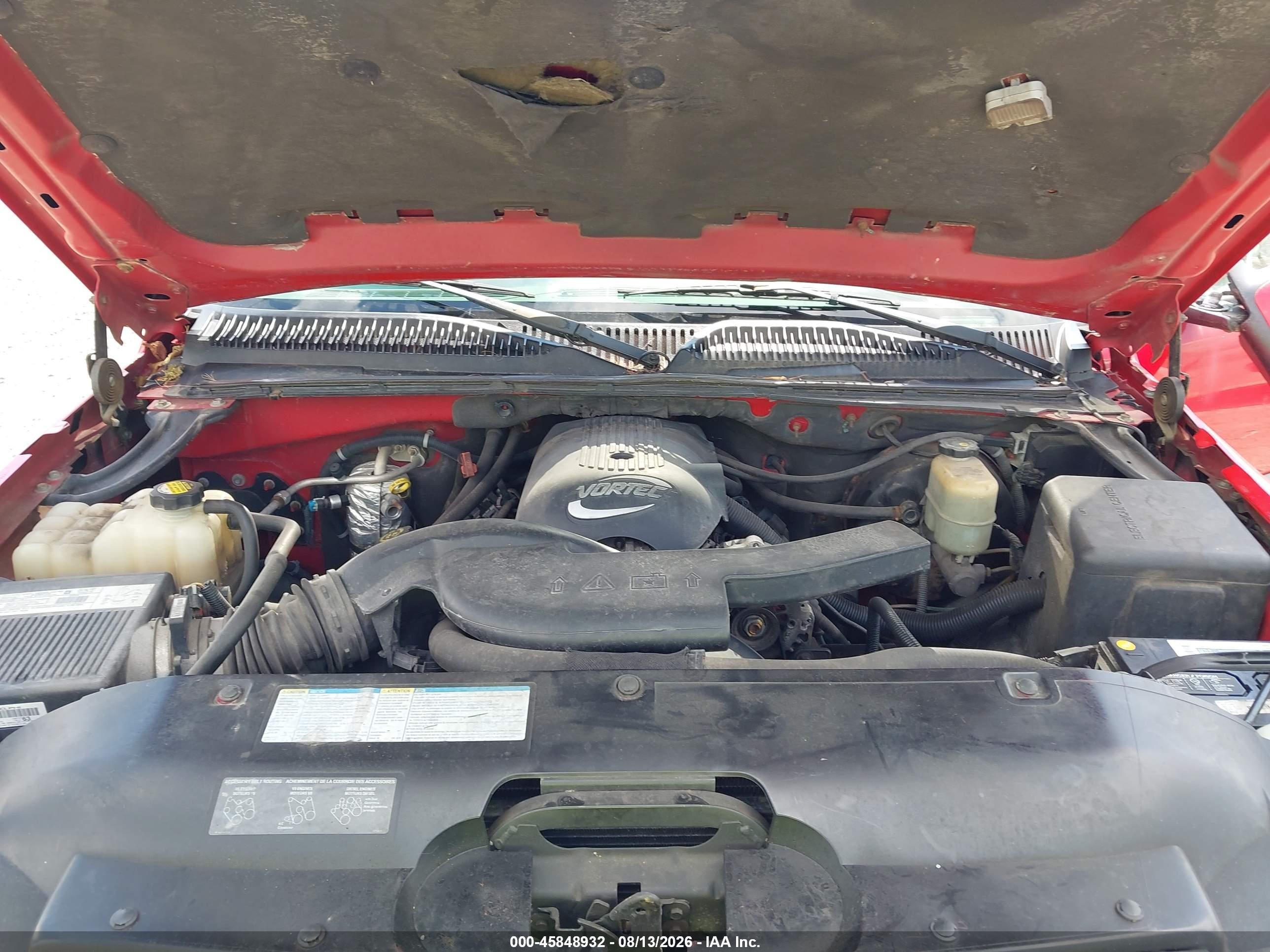 2002 Chevrolet Avalanche 1500   Red vin: 3GNEK13T32G105679