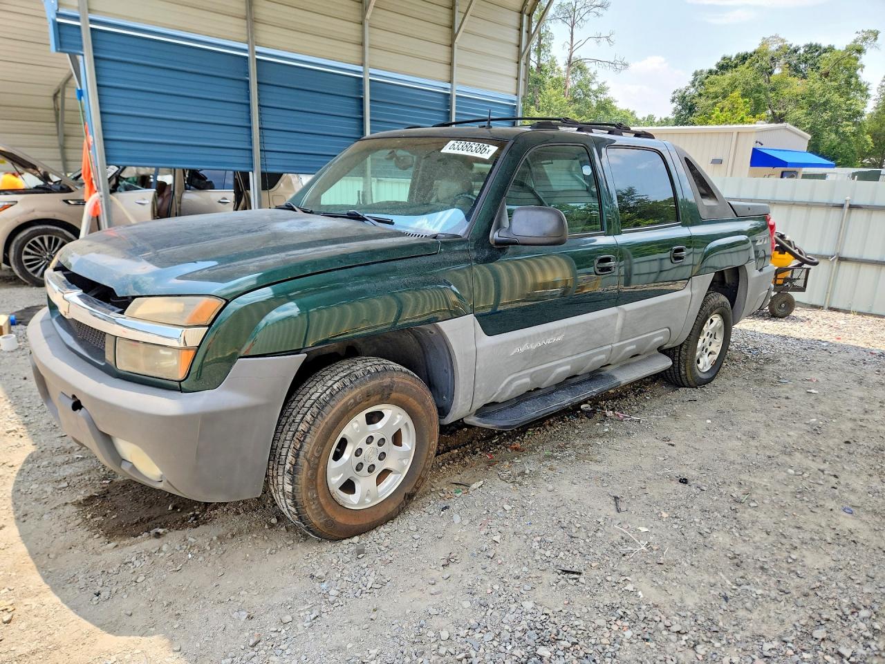2002 Chevrolet Avalanche K1500 Green vin: 3GNEK13T32G214014