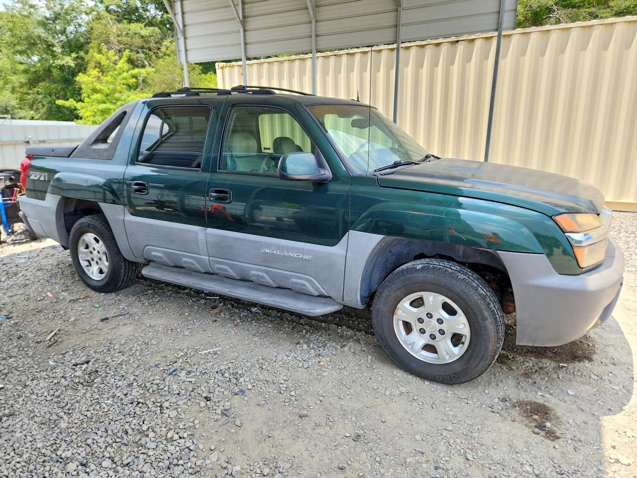 2002 Chevrolet Avalanche K1500 Green vin: 3GNEK13T32G214014
