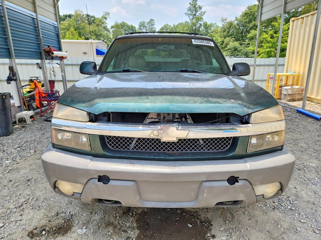 2002 Chevrolet Avalanche K1500 Green vin: 3GNEK13T32G214014