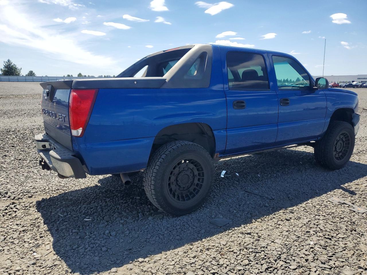 2003 Chevrolet Avalanche K1500 Синий vin: 3GNEK13T33G312963
