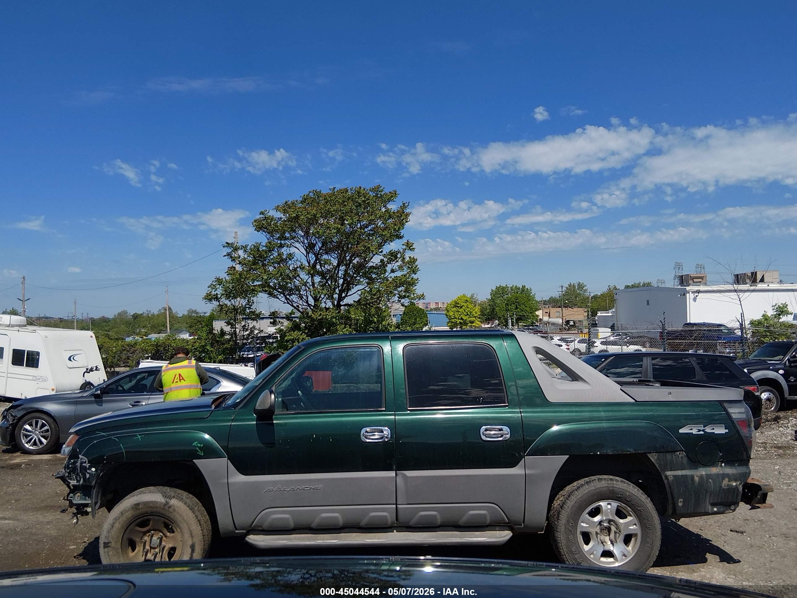 2002 Chevrolet Avalanche 1500   Зеленый vin: 3GNEK13T42G310072