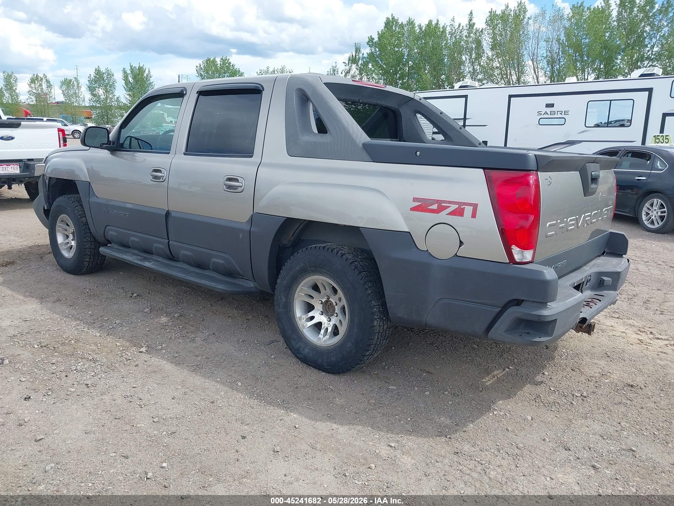2003 Chevrolet Avalanche 1500   Beige vin: 3GNEK13T43G285644