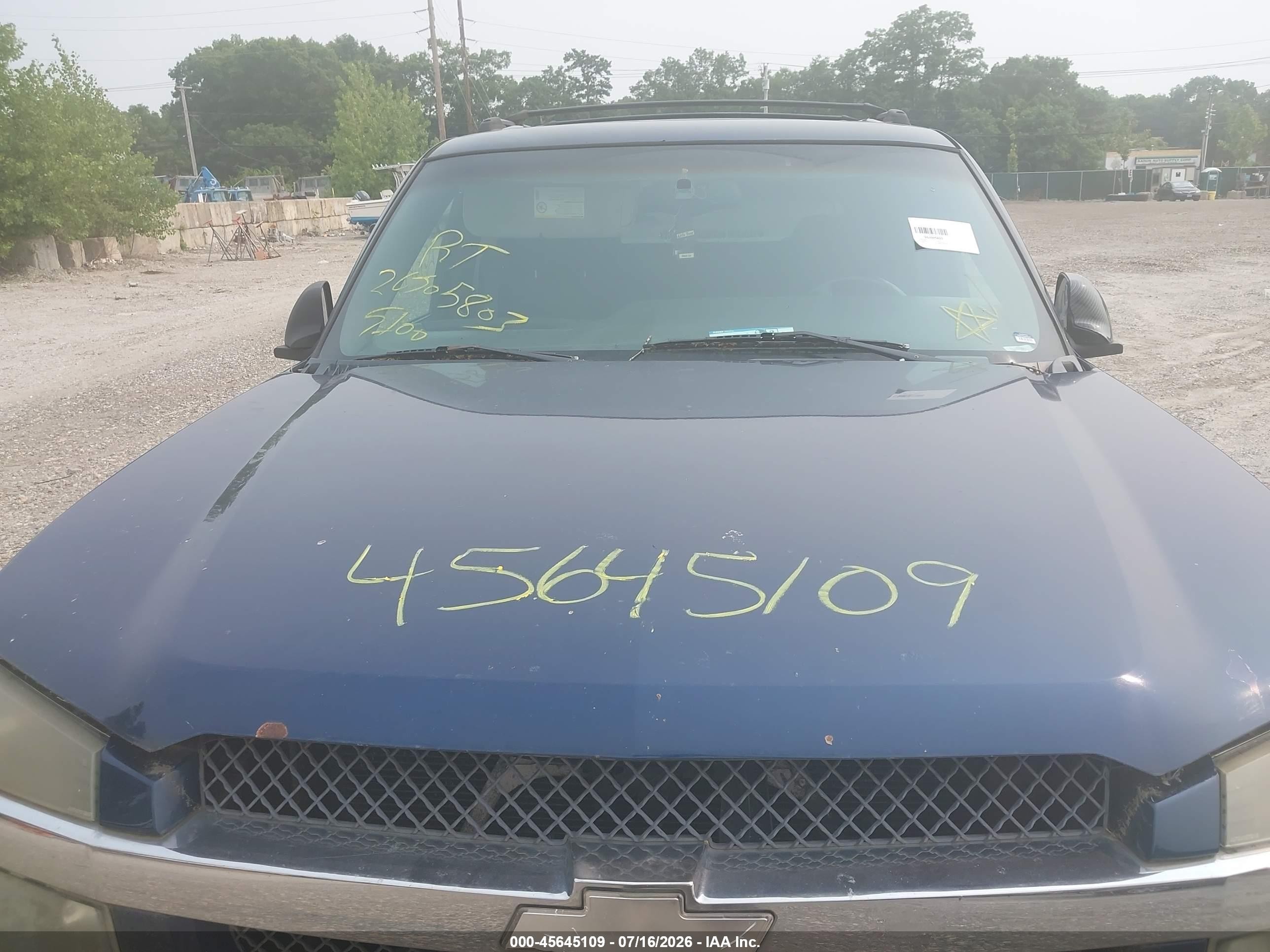 2002 Chevrolet Avalanche 1500   Blue vin: 3GNEK13T52G133564