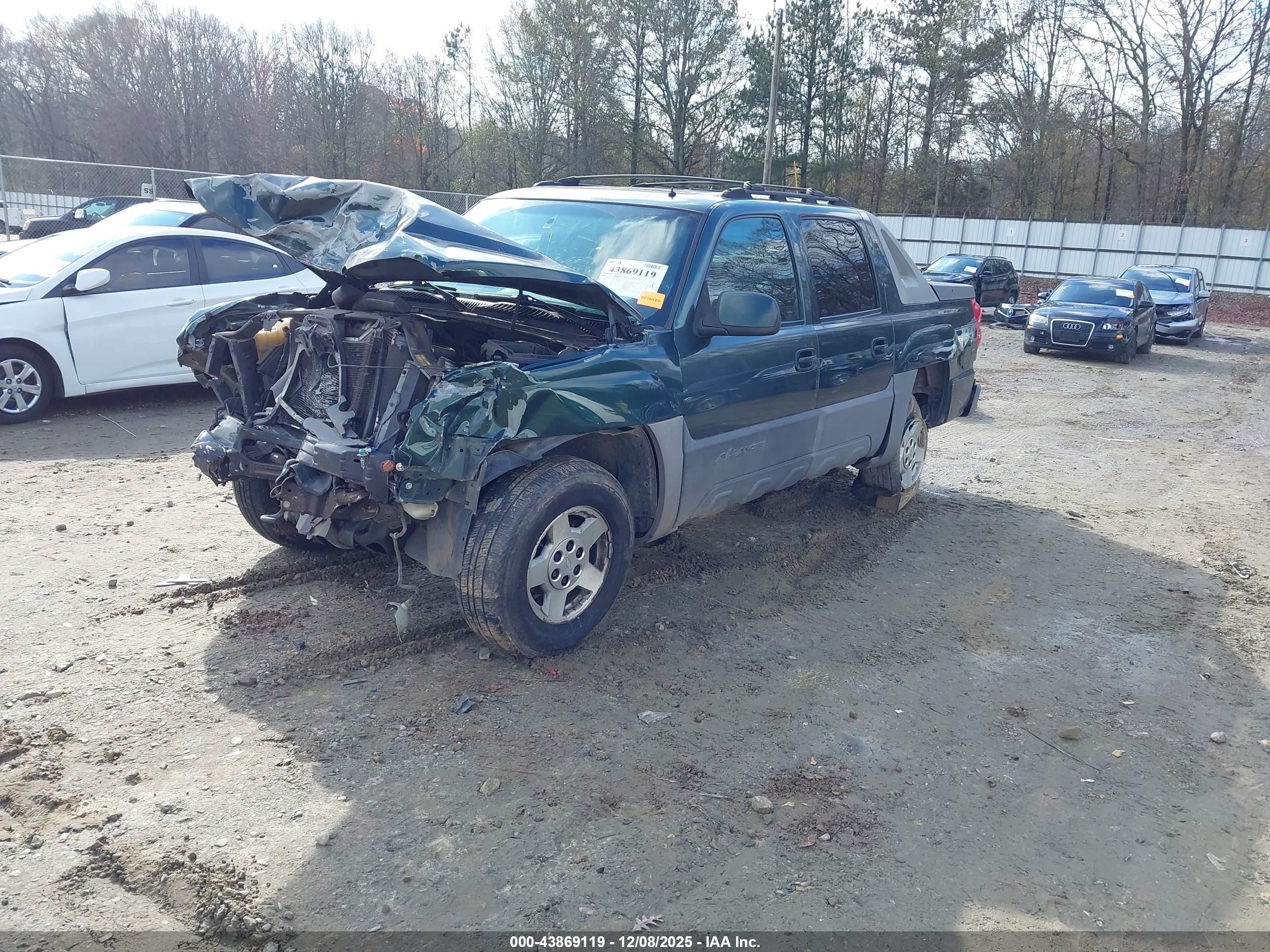 2002 Chevrolet Avalanche 1500   Green vin: 3GNEK13T52G177578