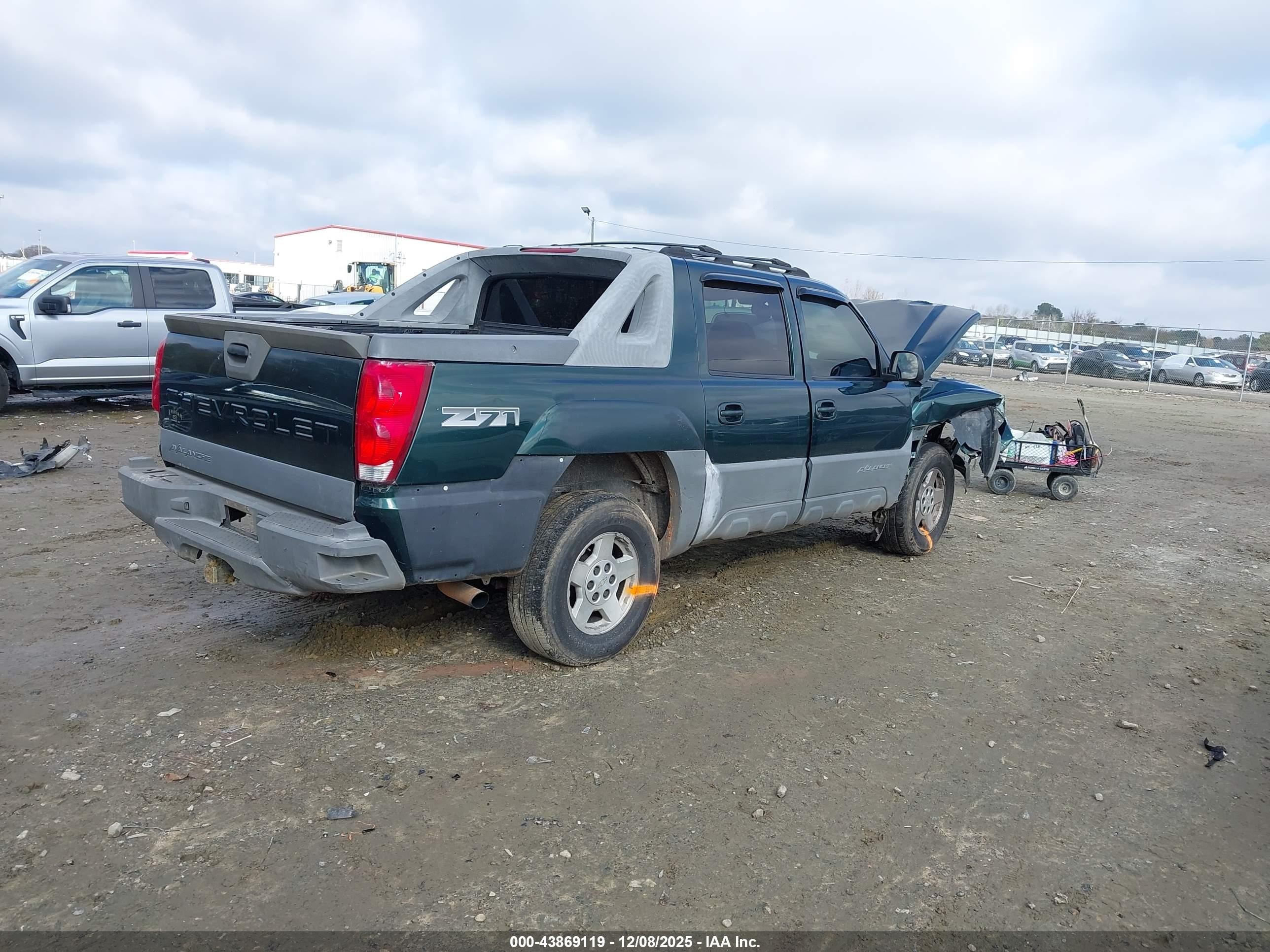 2002 Chevrolet Avalanche 1500   Green vin: 3GNEK13T52G177578
