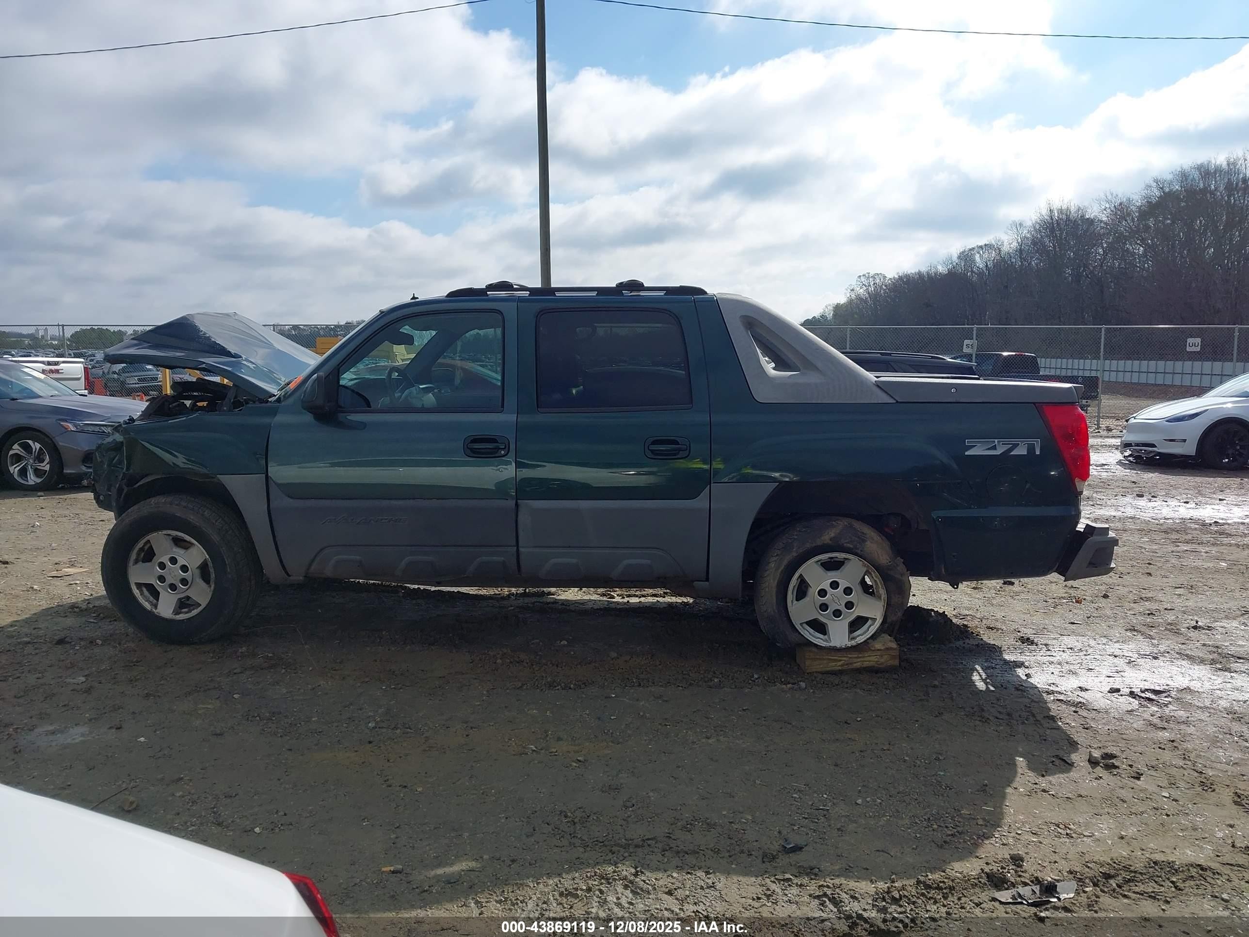 2002 Chevrolet Avalanche 1500   Green vin: 3GNEK13T52G177578