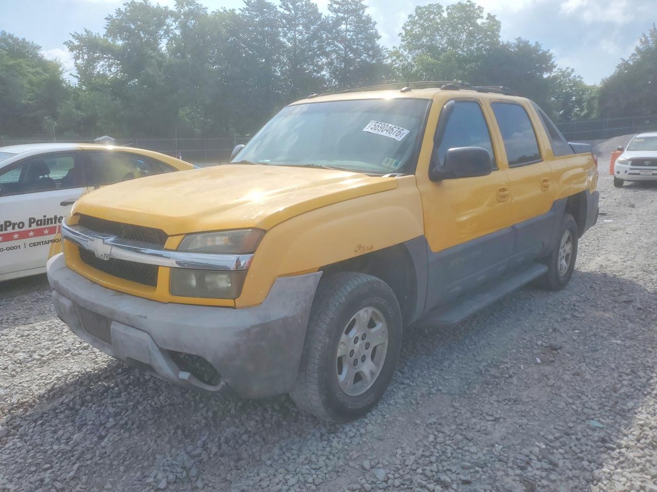 2003 Chevrolet Avalance Yellow vin: 3GNEK13T53G288634
