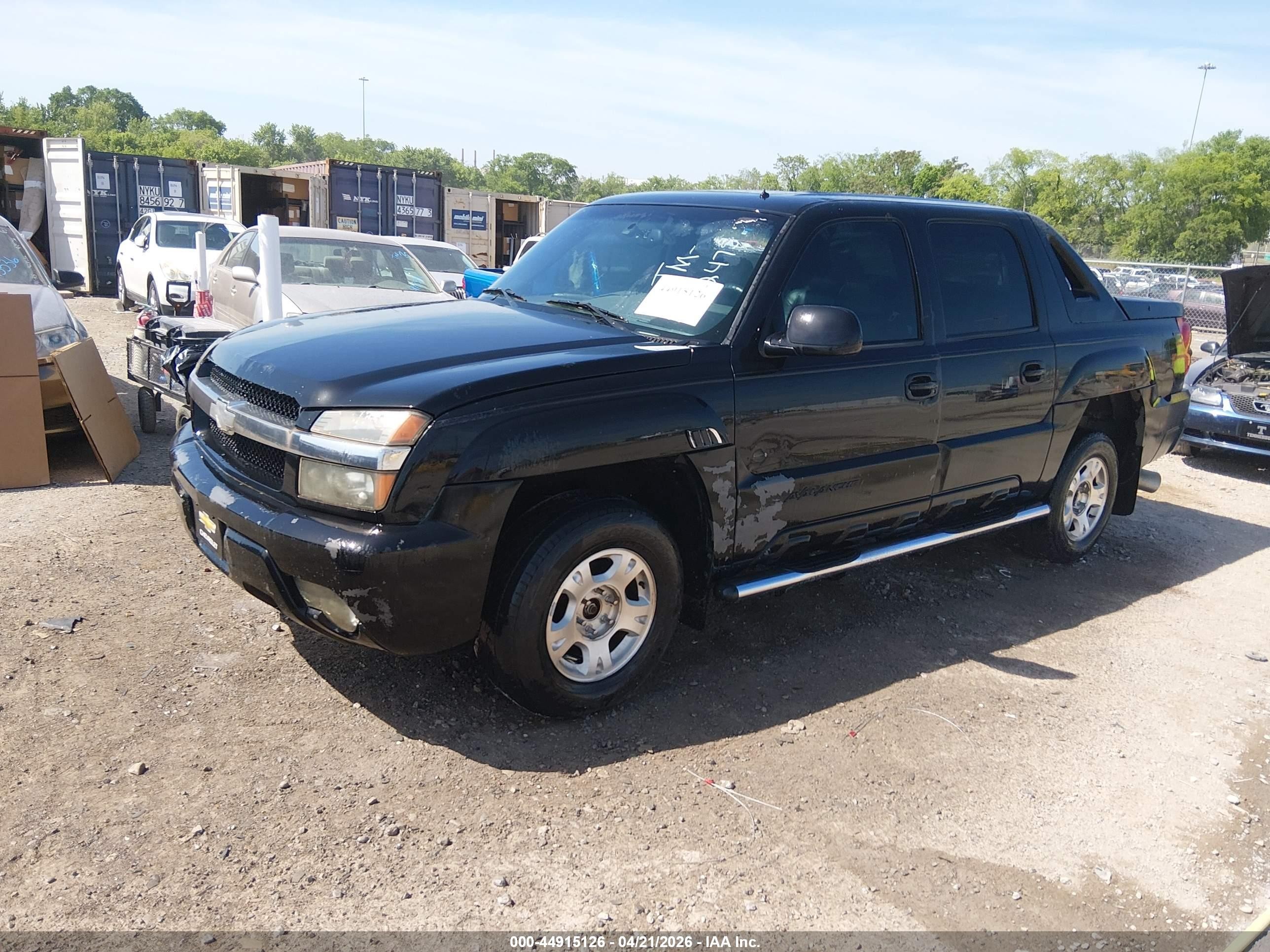 2002 Chevrolet Avalanche 1500   Черный vin: 3GNEK13T62G122475