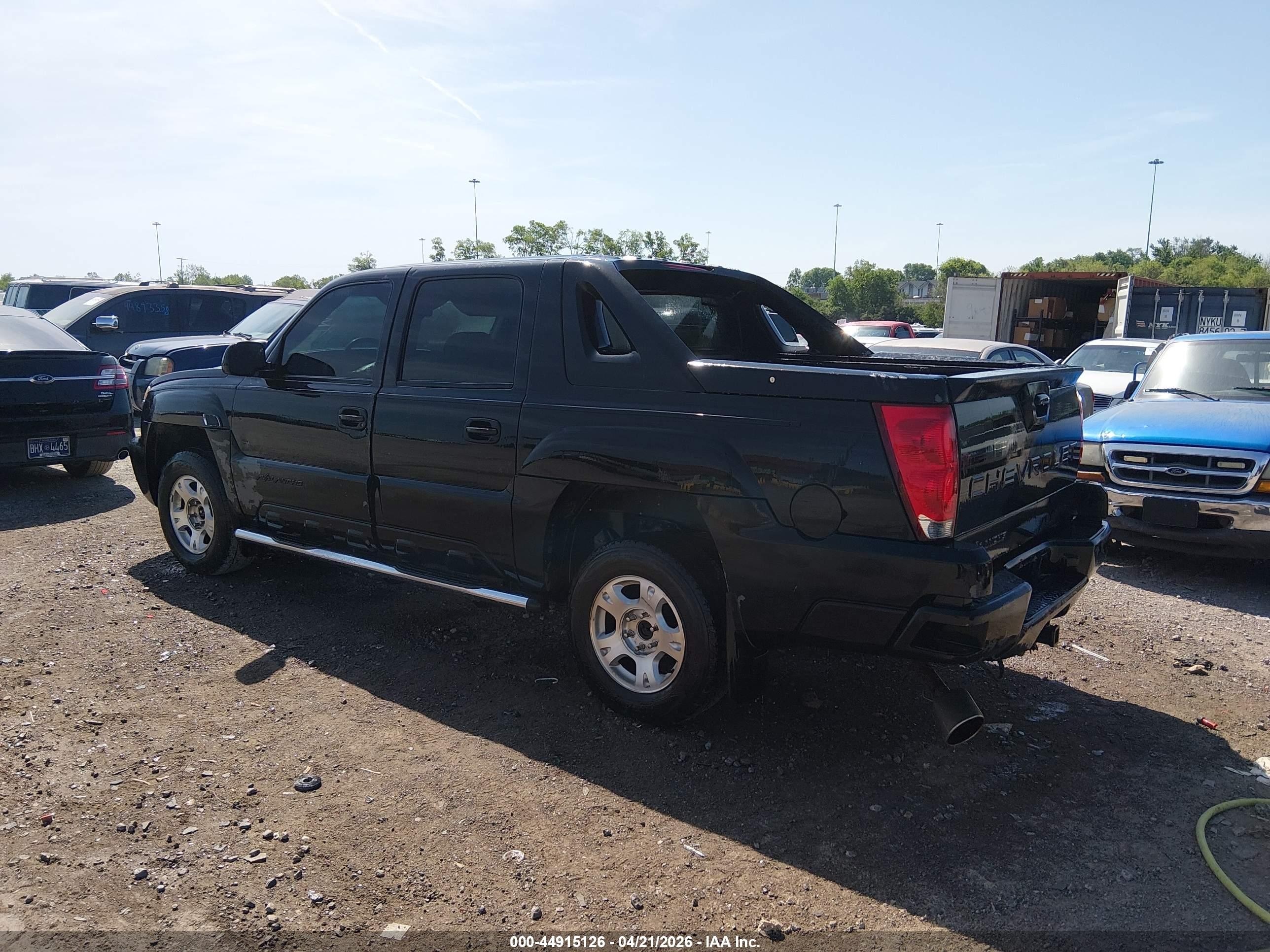 2002 Chevrolet Avalanche 1500   Черный vin: 3GNEK13T62G122475