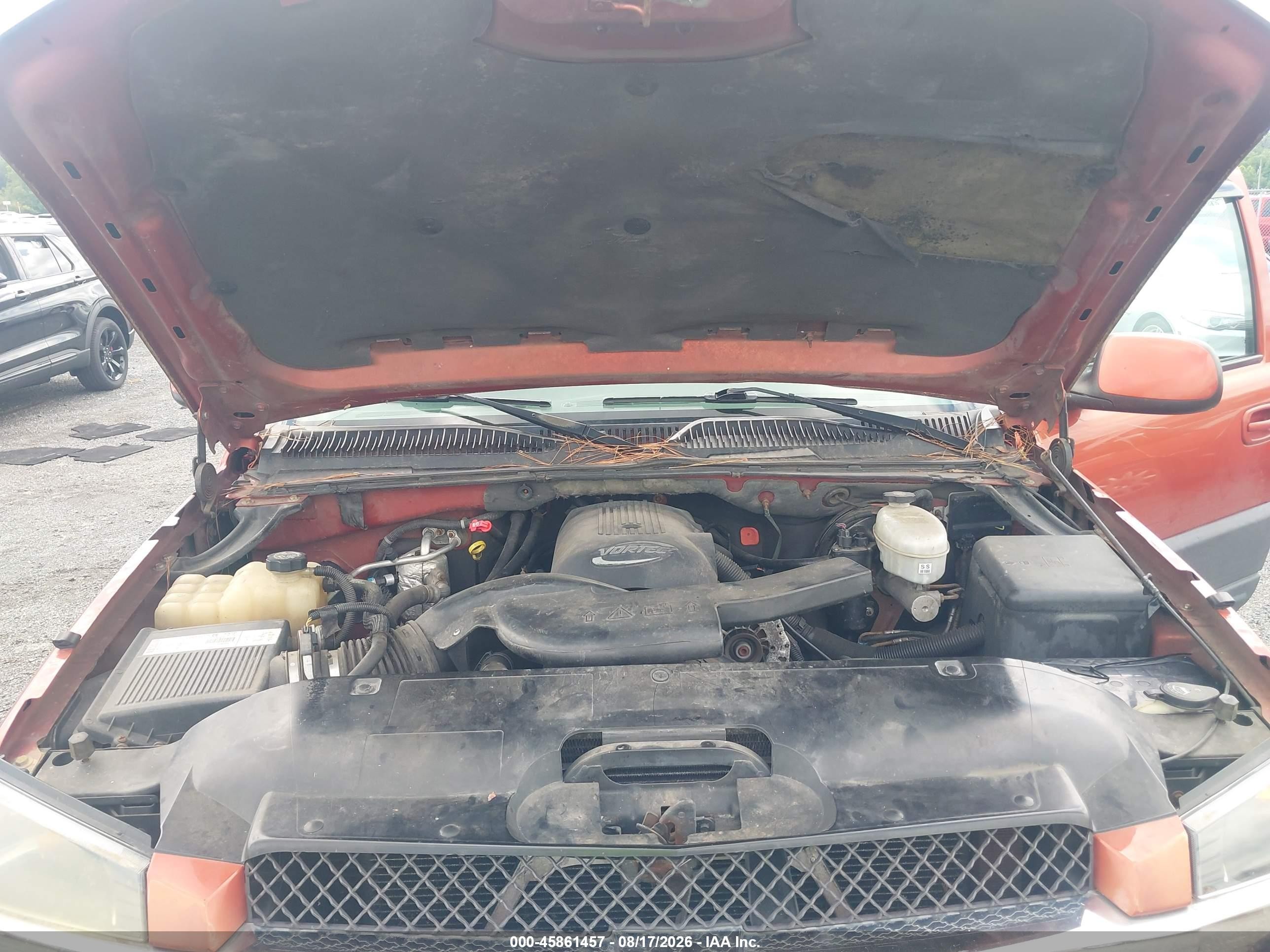 2003 Chevrolet Avalanche 1500   Orange vin: 3GNEK13T63G301262