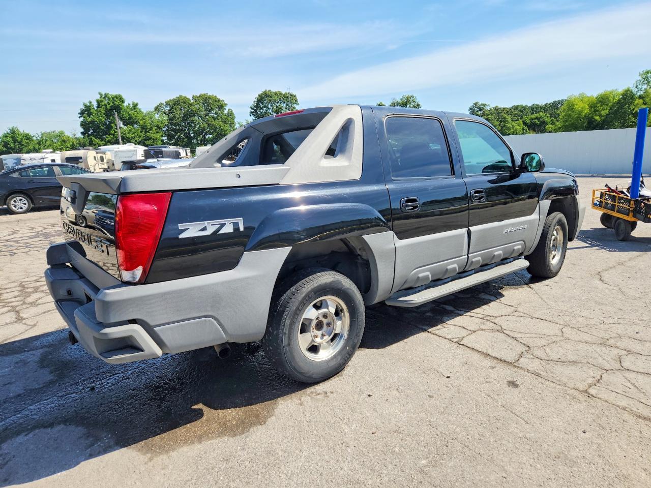2002 Chevrolet Avalanche K1500 Black vin: 3GNEK13T72G128513