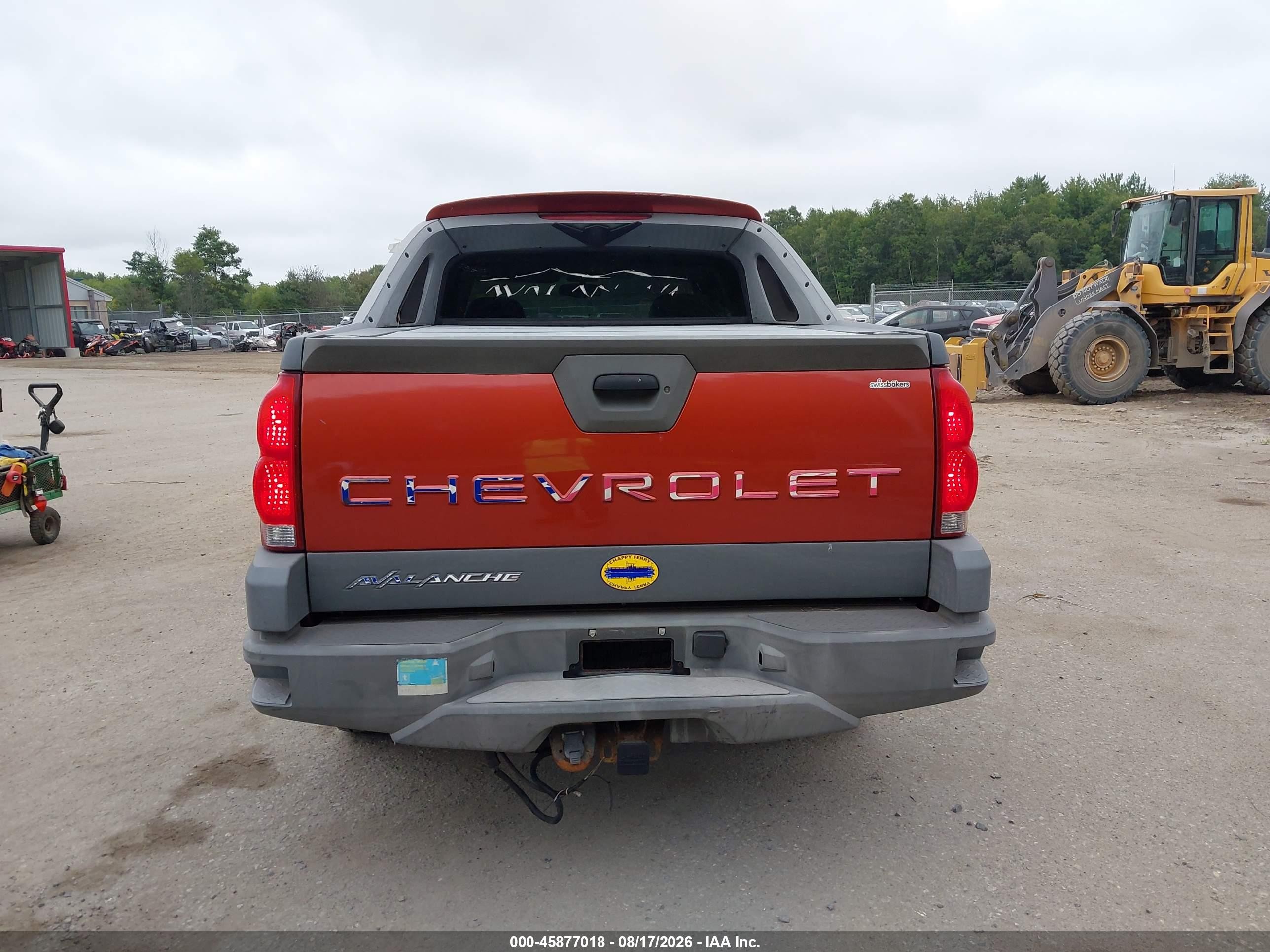 2002 Chevrolet Avalanche K1500 Orange vin: 3GNEK13T72G228448