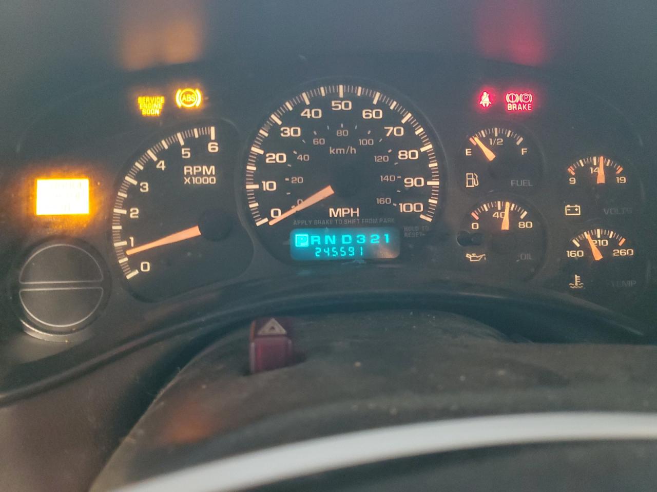 2002 Chevrolet Avalanche K1500 Blue vin: 3GNEK13T72G229969 Damage: Warning Light - Abs, On, Unacceptable
