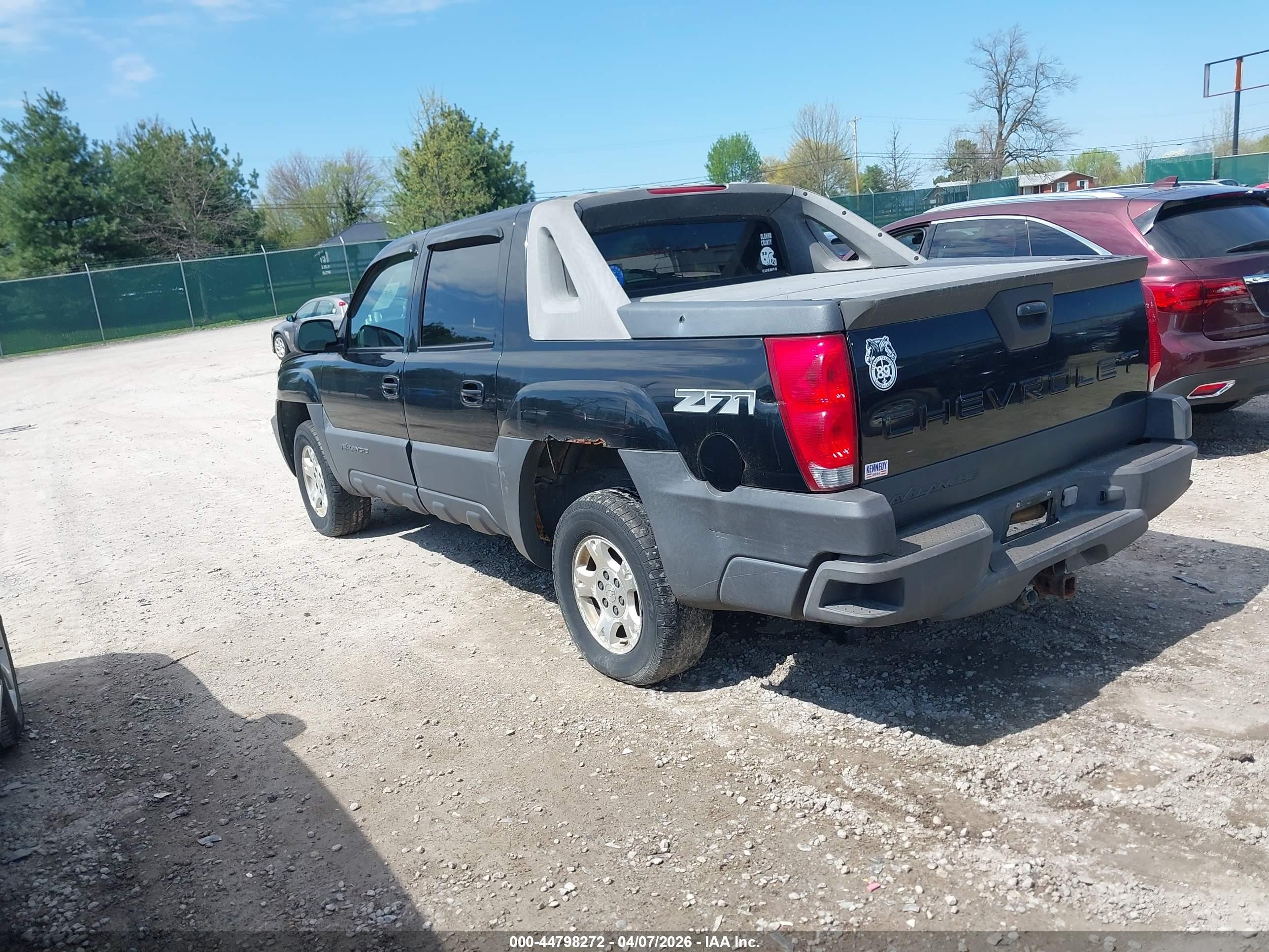 2003 Chevrolet Avalanche 1500   Черный vin: 3GNEK13T73G116587