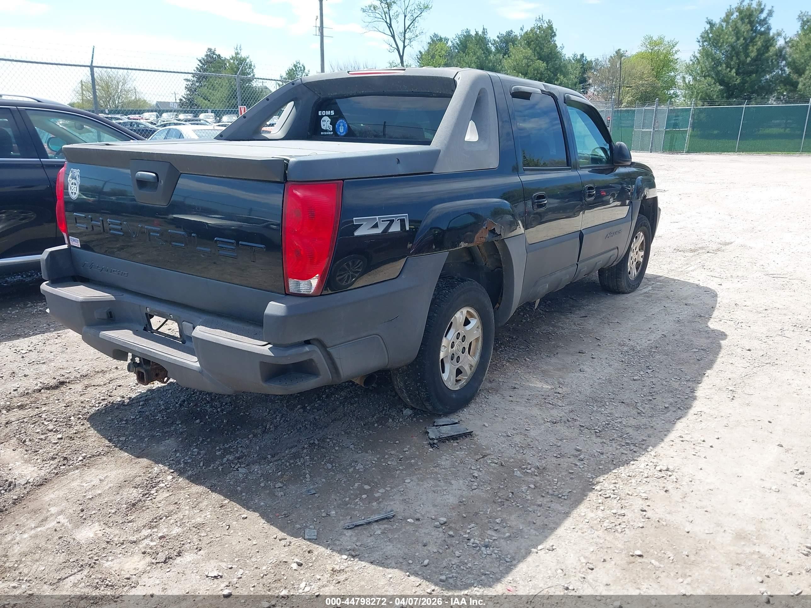 2003 Chevrolet Avalanche 1500   Черный vin: 3GNEK13T73G116587