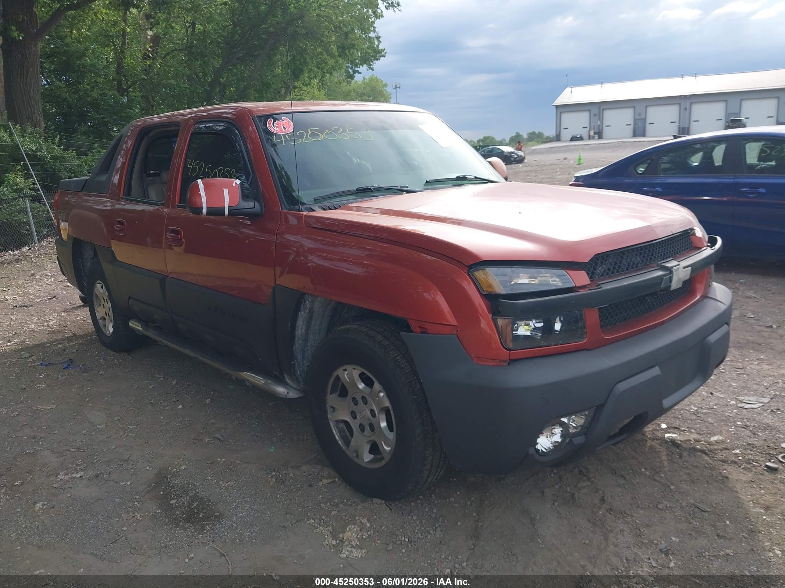 2003 Chevrolet Avalanche 1500   Orange vin: 3GNEK13T73G210128