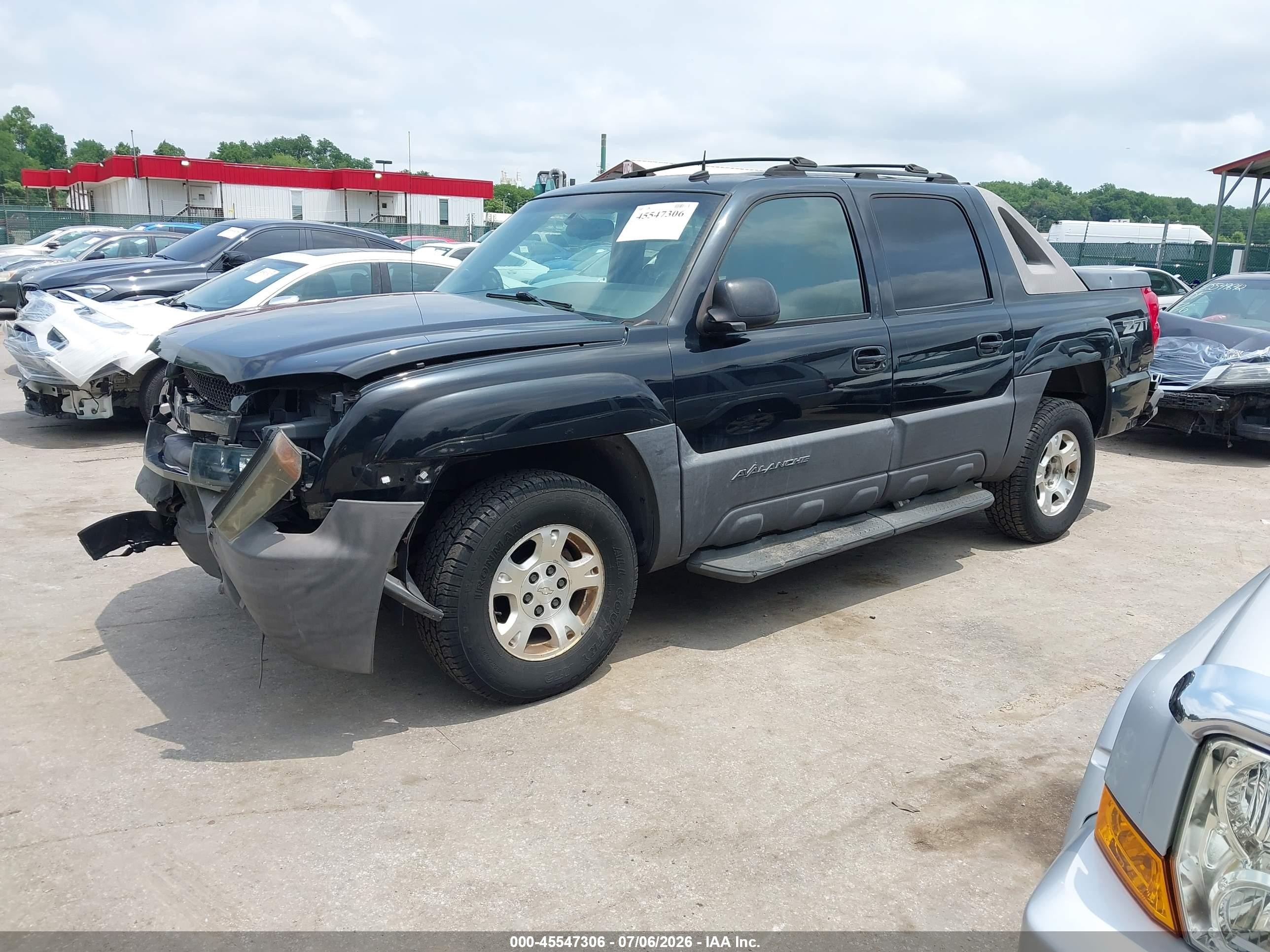 2003 Chevrolet Avalanche 1500   Черный vin: 3GNEK13T73G229942