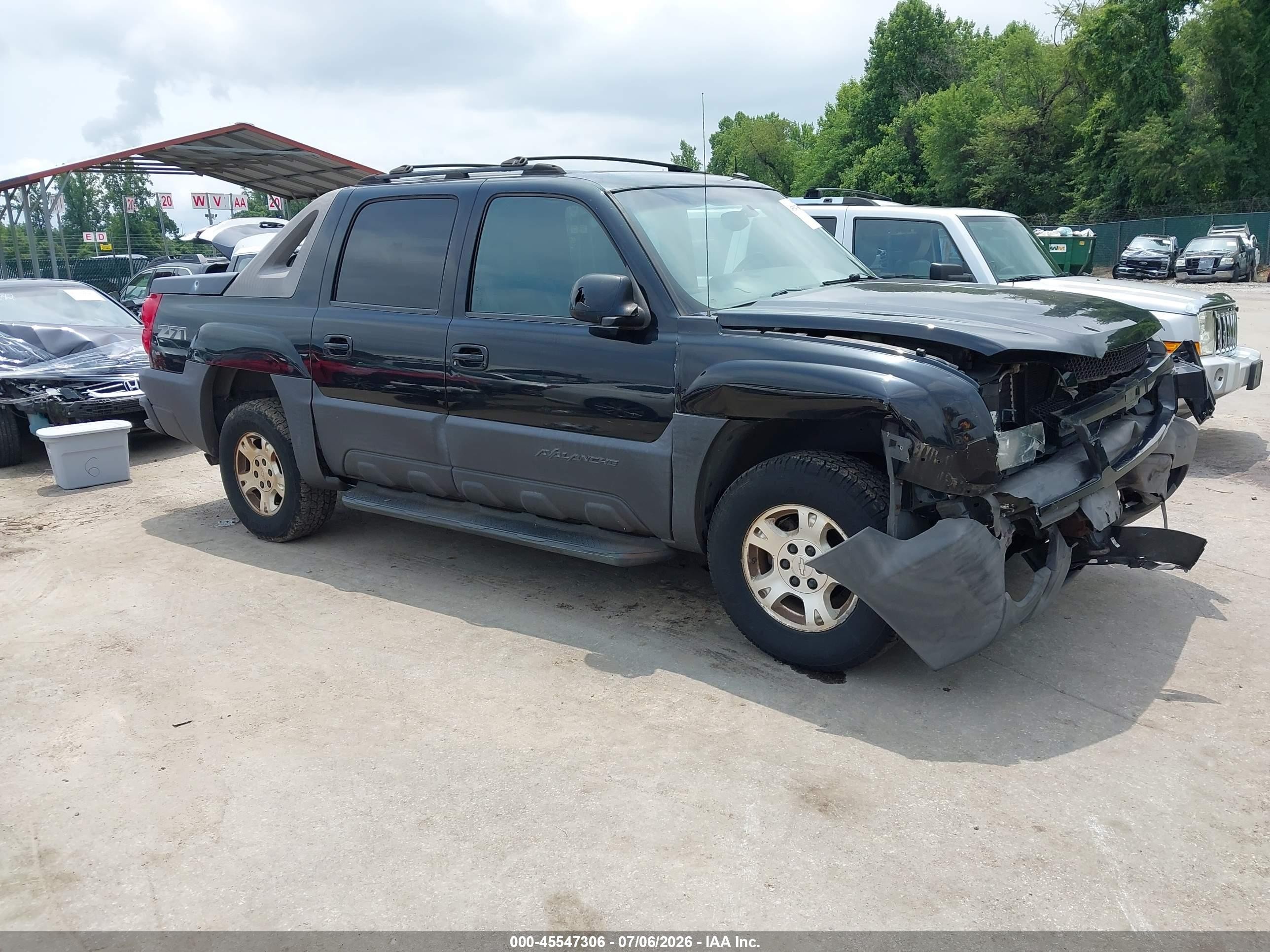 2003 Chevrolet Avalanche 1500   Black vin: 3GNEK13T73G229942