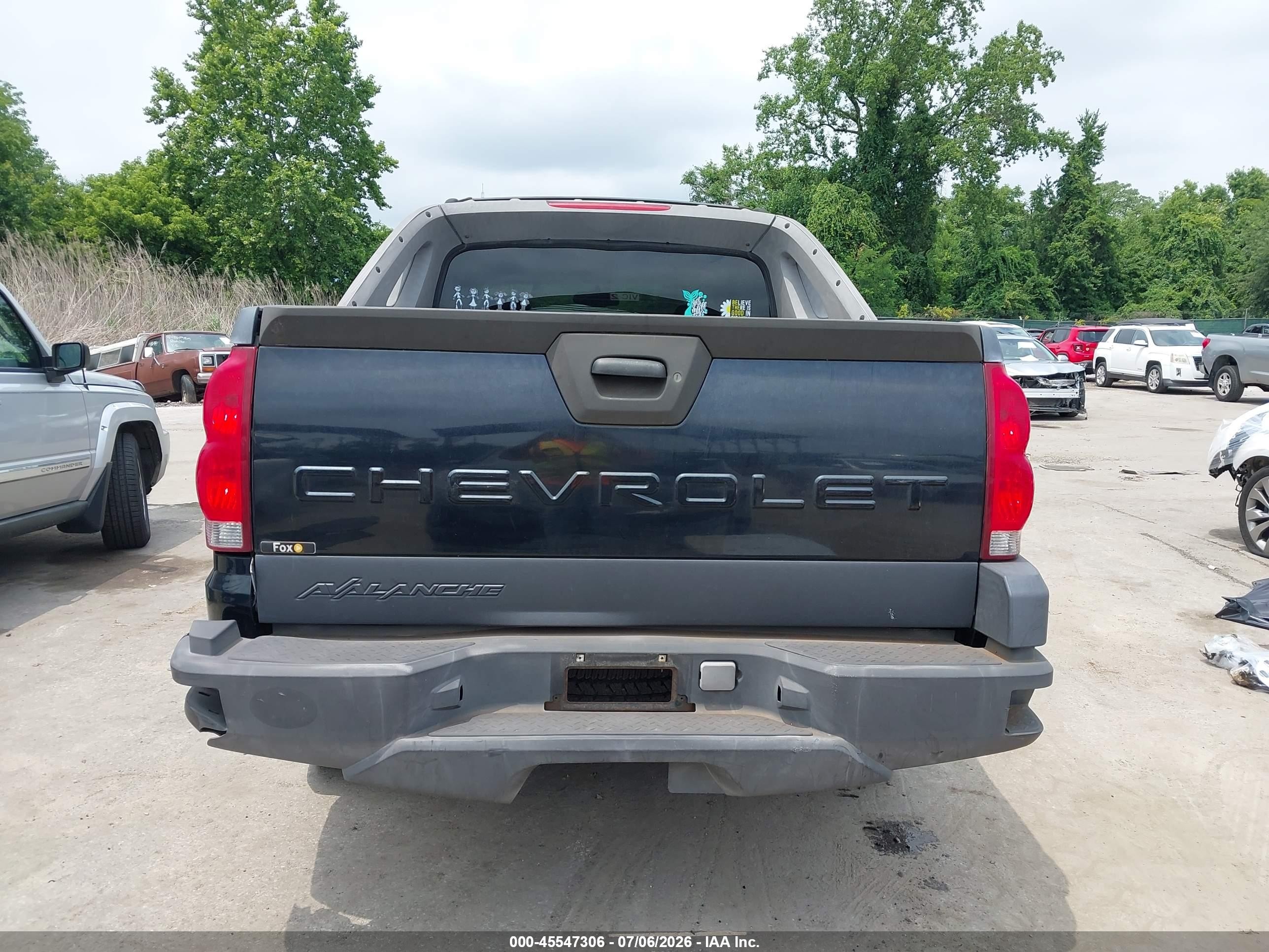 2003 Chevrolet Avalanche 1500   Черный vin: 3GNEK13T73G229942