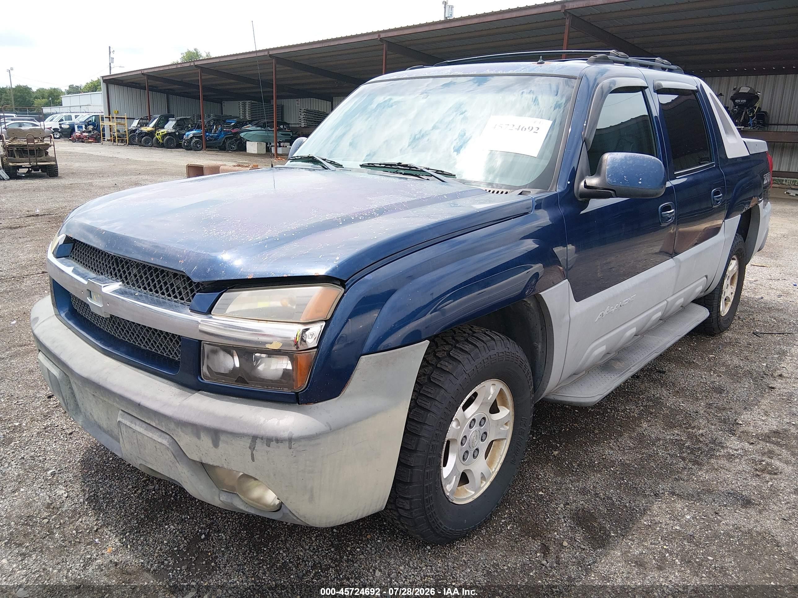 2002 Chevrolet Avalanche 1500   Blue vin: 3GNEK13T82G104088